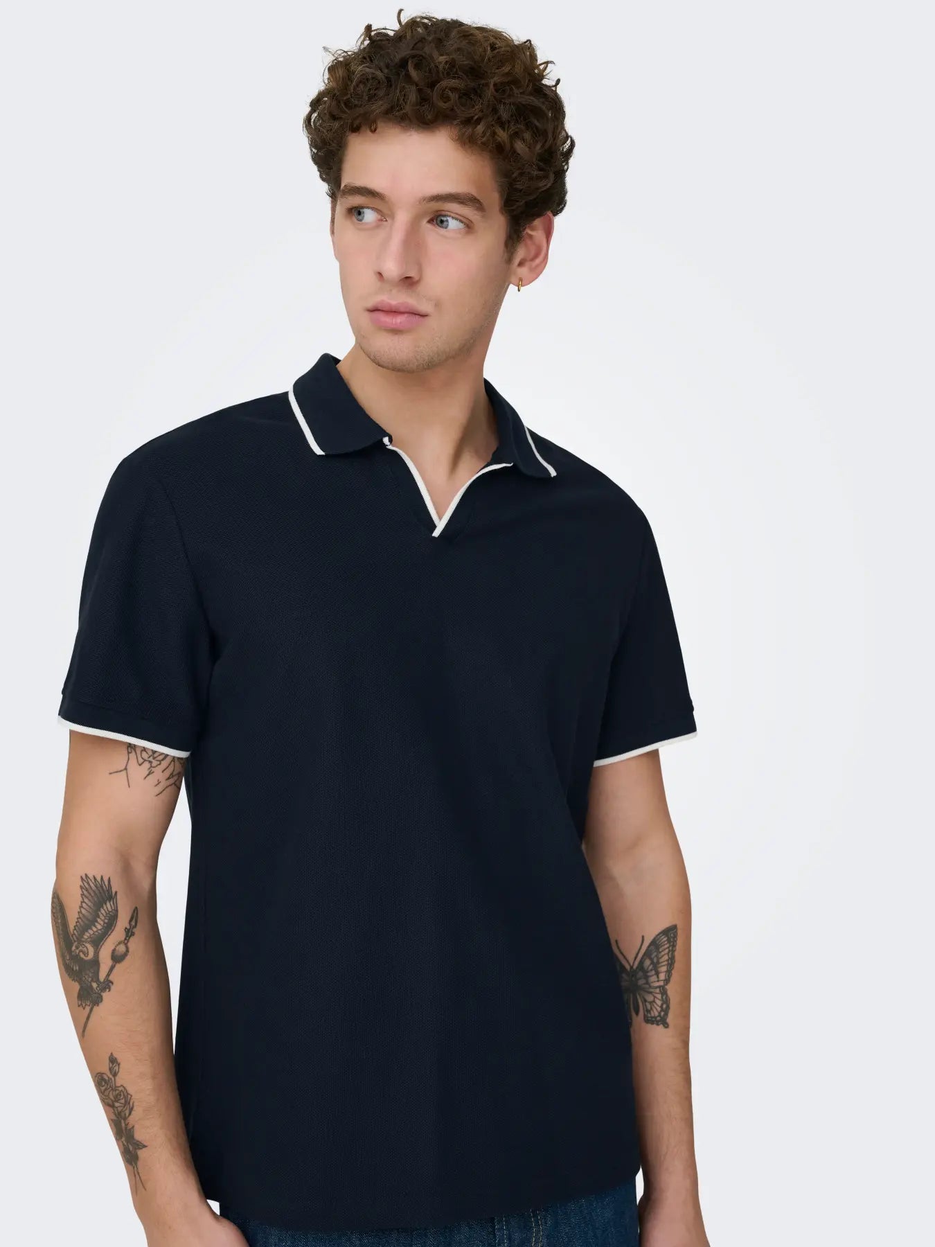 ONLY + SONS RESORT POLO - DARK SAPPHIRE