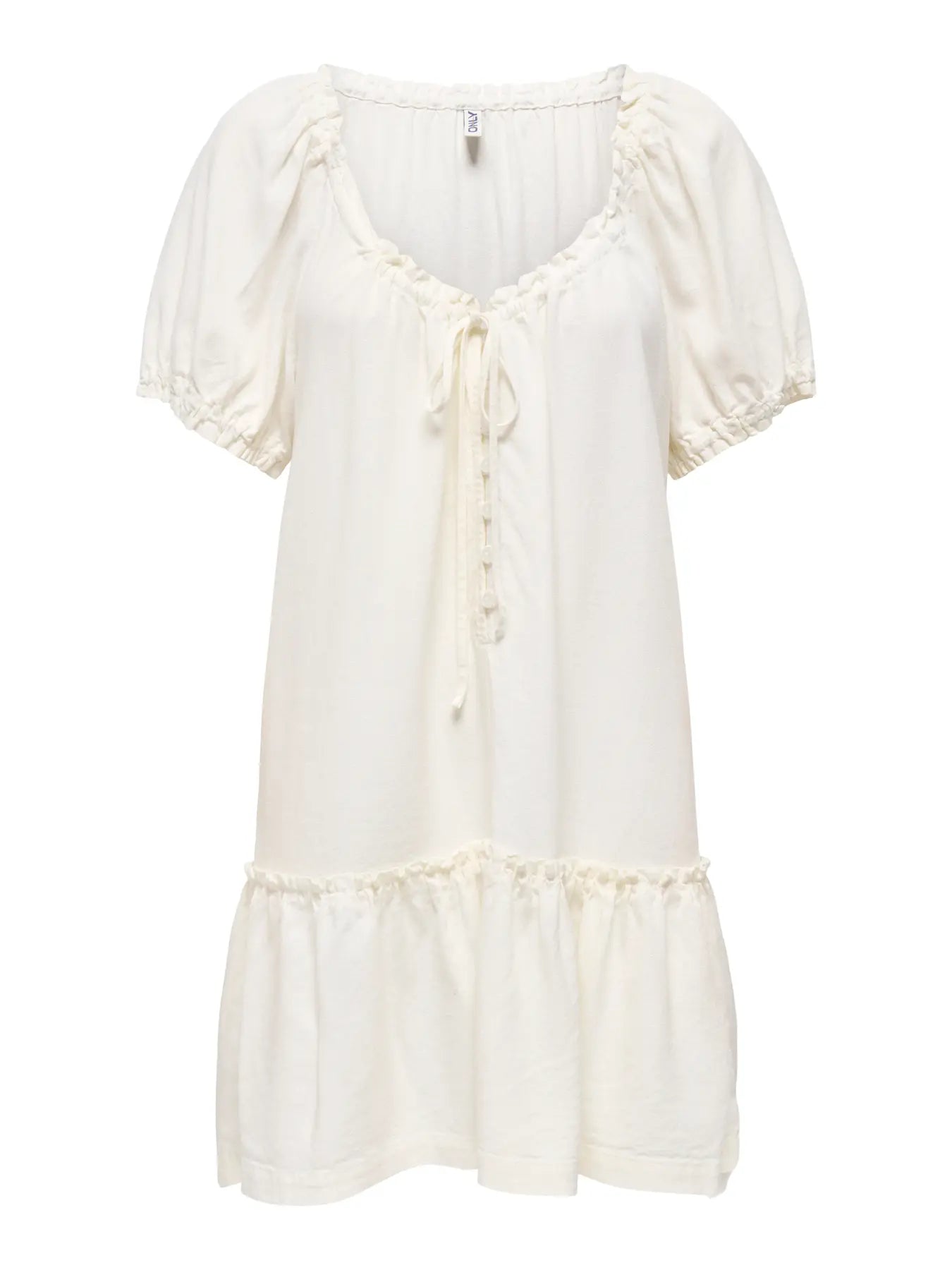 ONLY GOA LINEN DRESS - CLOUD DANCER