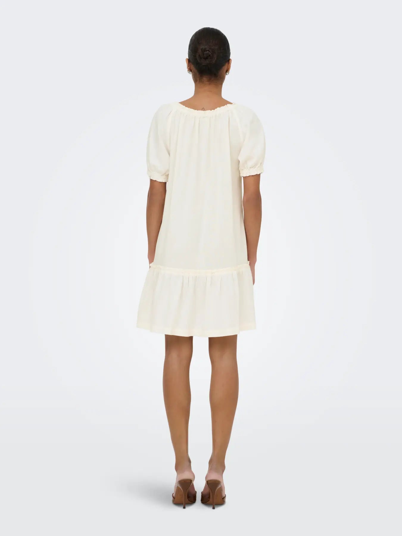 ONLY GOA LINEN DRESS - CLOUD DANCER