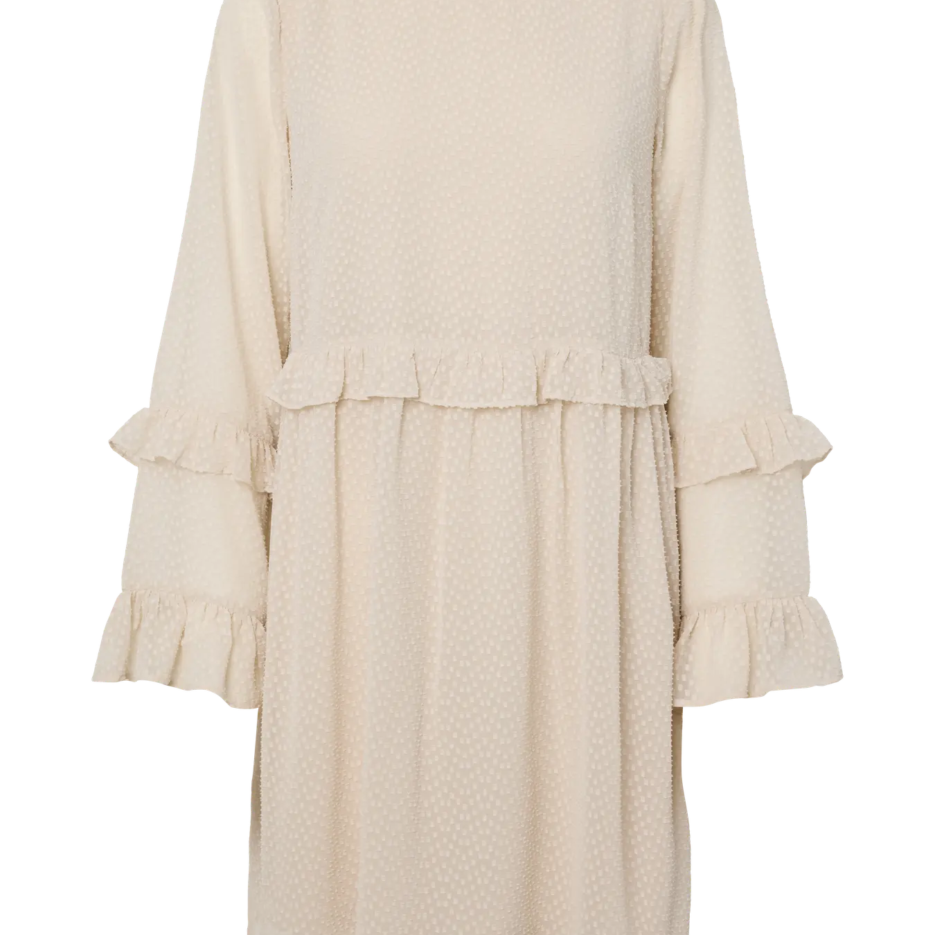 PIECES BABETTE KNEE LENGTH DRESS - SILVER LINING