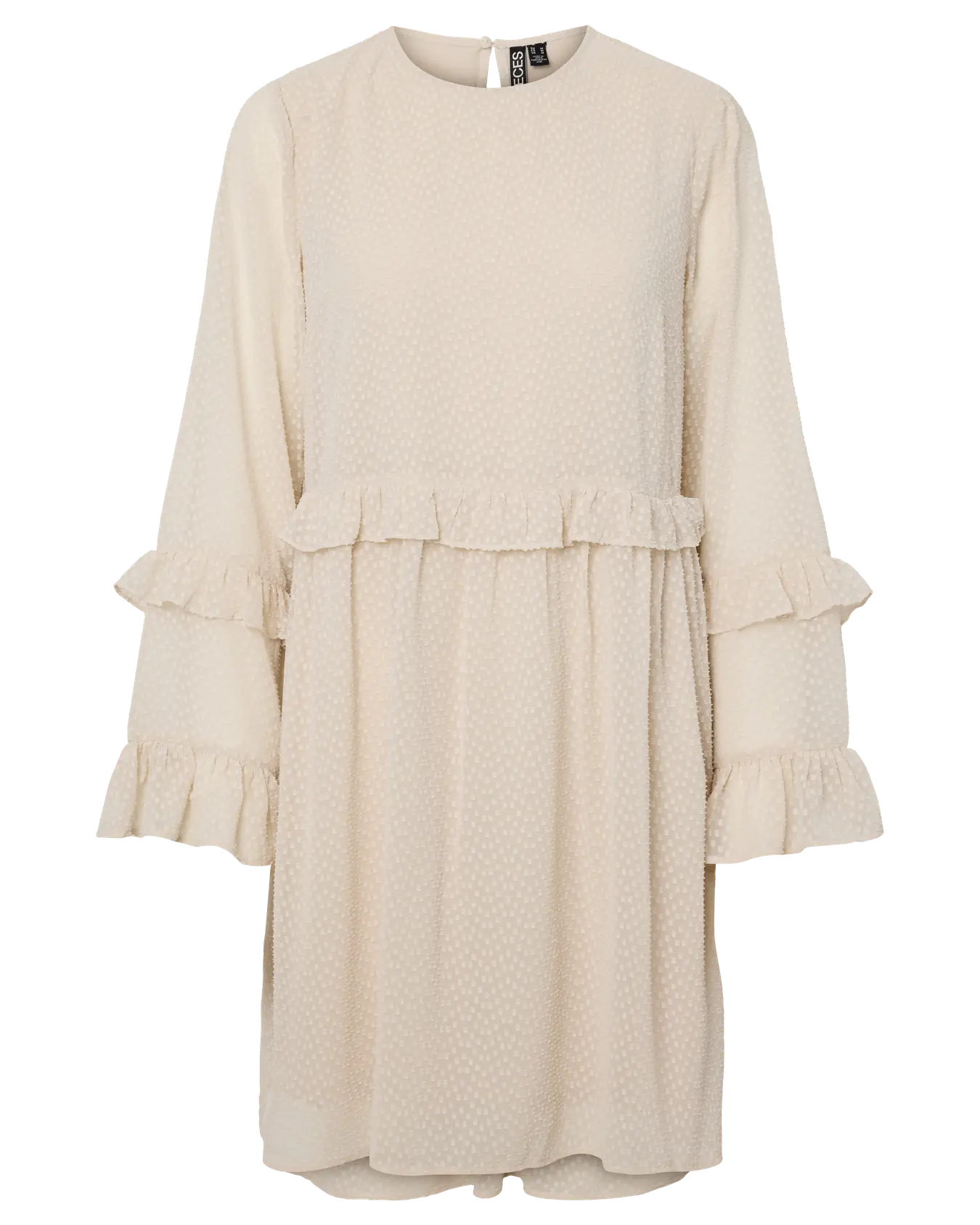 PIECES BABETTE KNEE LENGTH DRESS - SILVER LINING