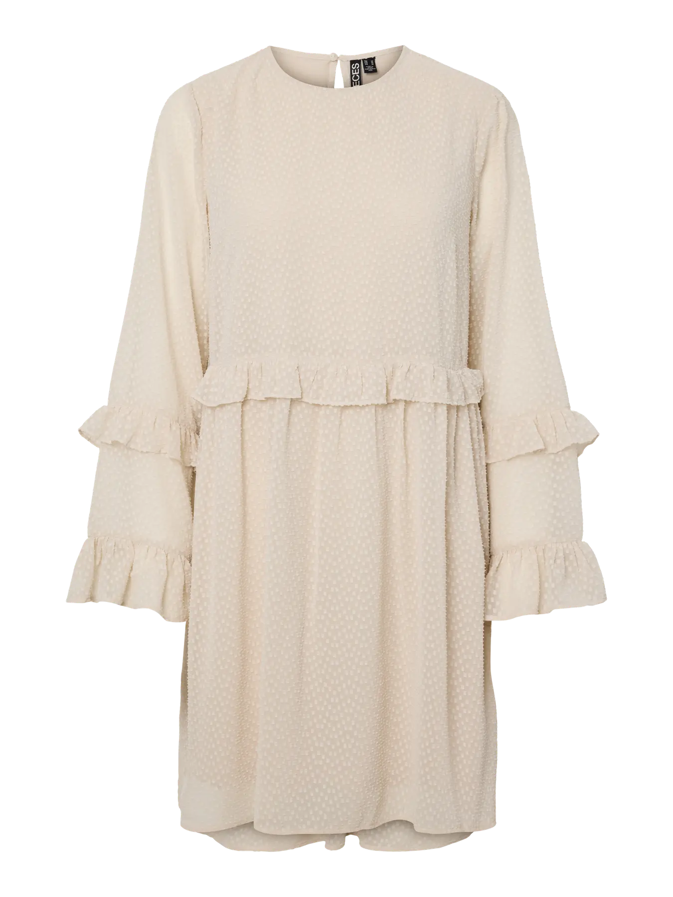 PIECES BABETTE KNEE LENGTH DRESS - SILVER LINING