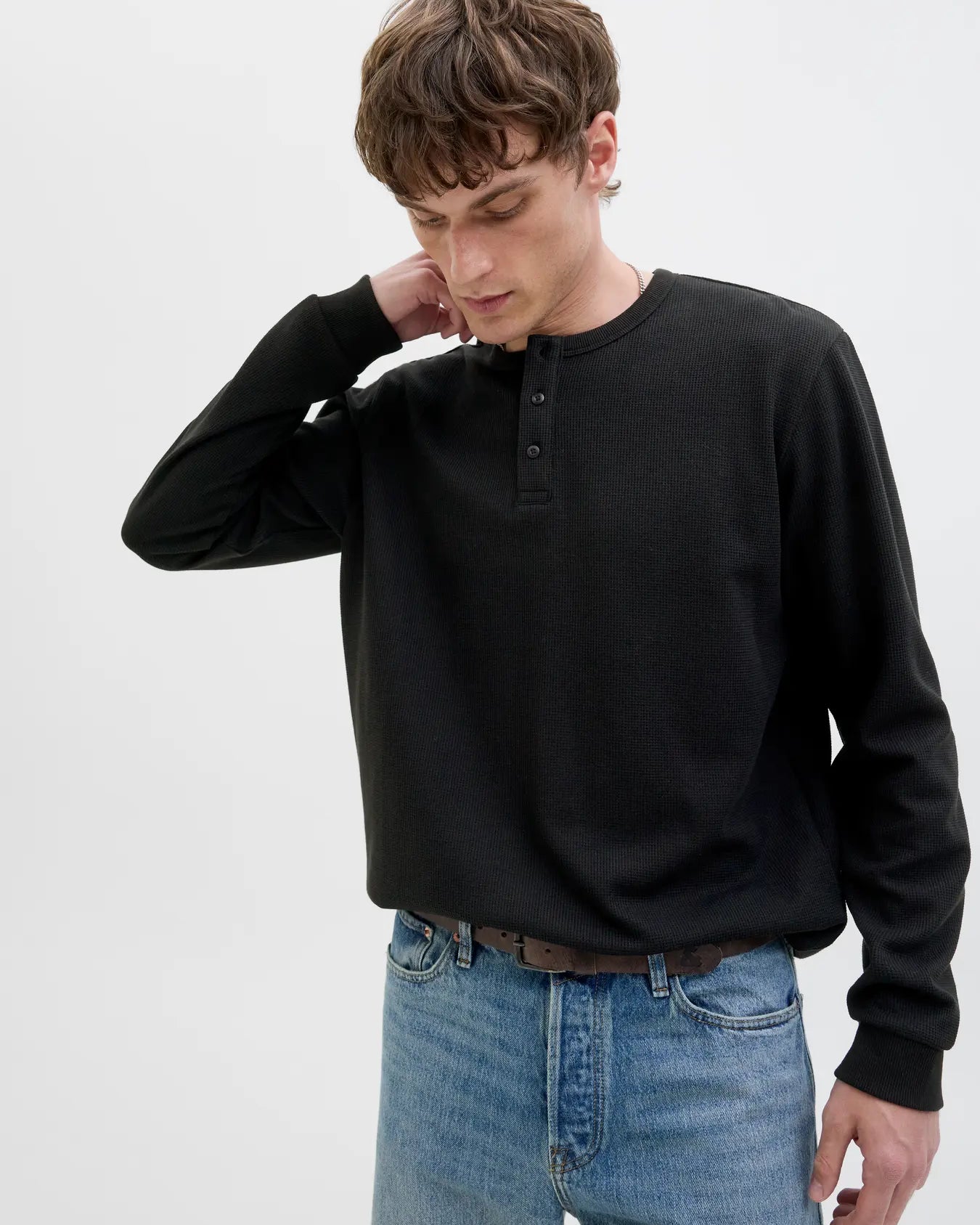 DOVER LS HENLEY - BLACK