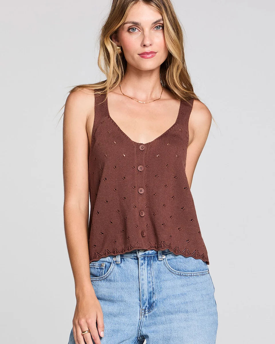 SALTWATER LUXE MARLIE TANK - COFFEE