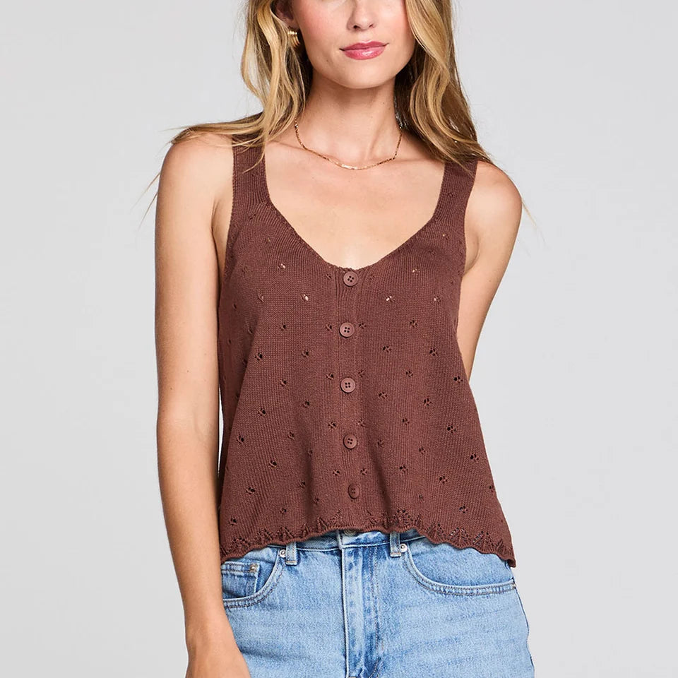 SALTWATER LUXE MARLIE TANK - COFFEE