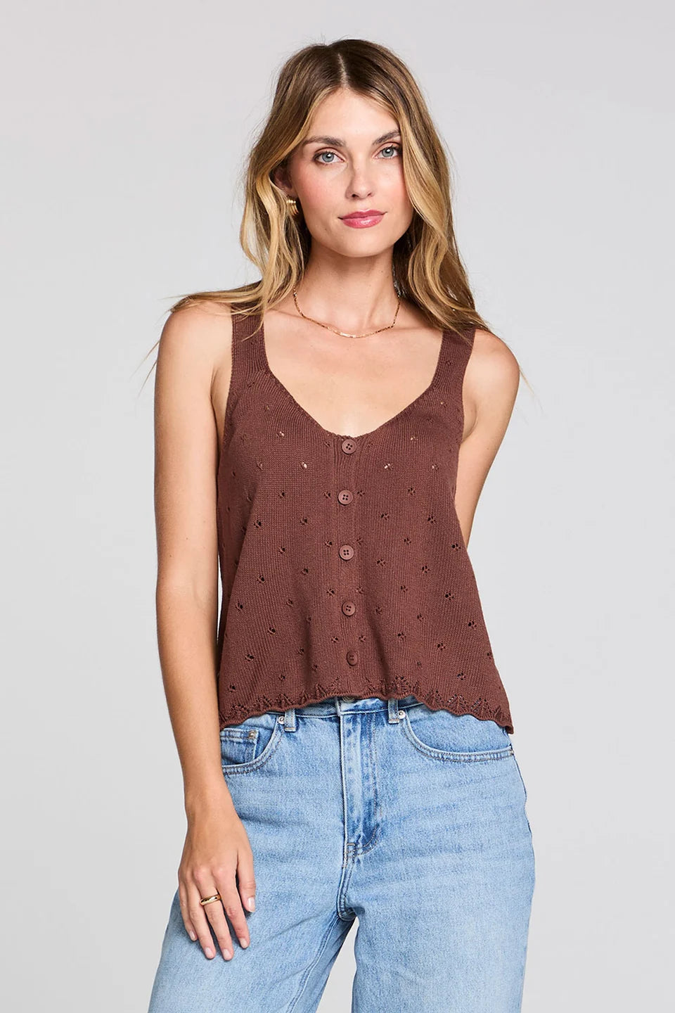 SALTWATER LUXE MARLIE TANK - COFFEE