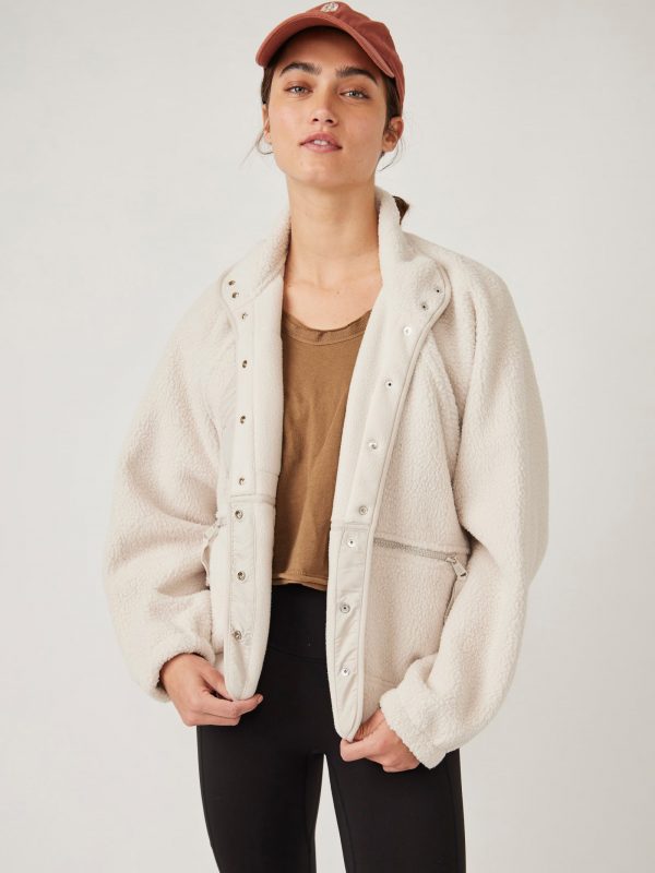 FREE PEOPLE HIT THE SLOPES JACKET - MUTED BEIGE