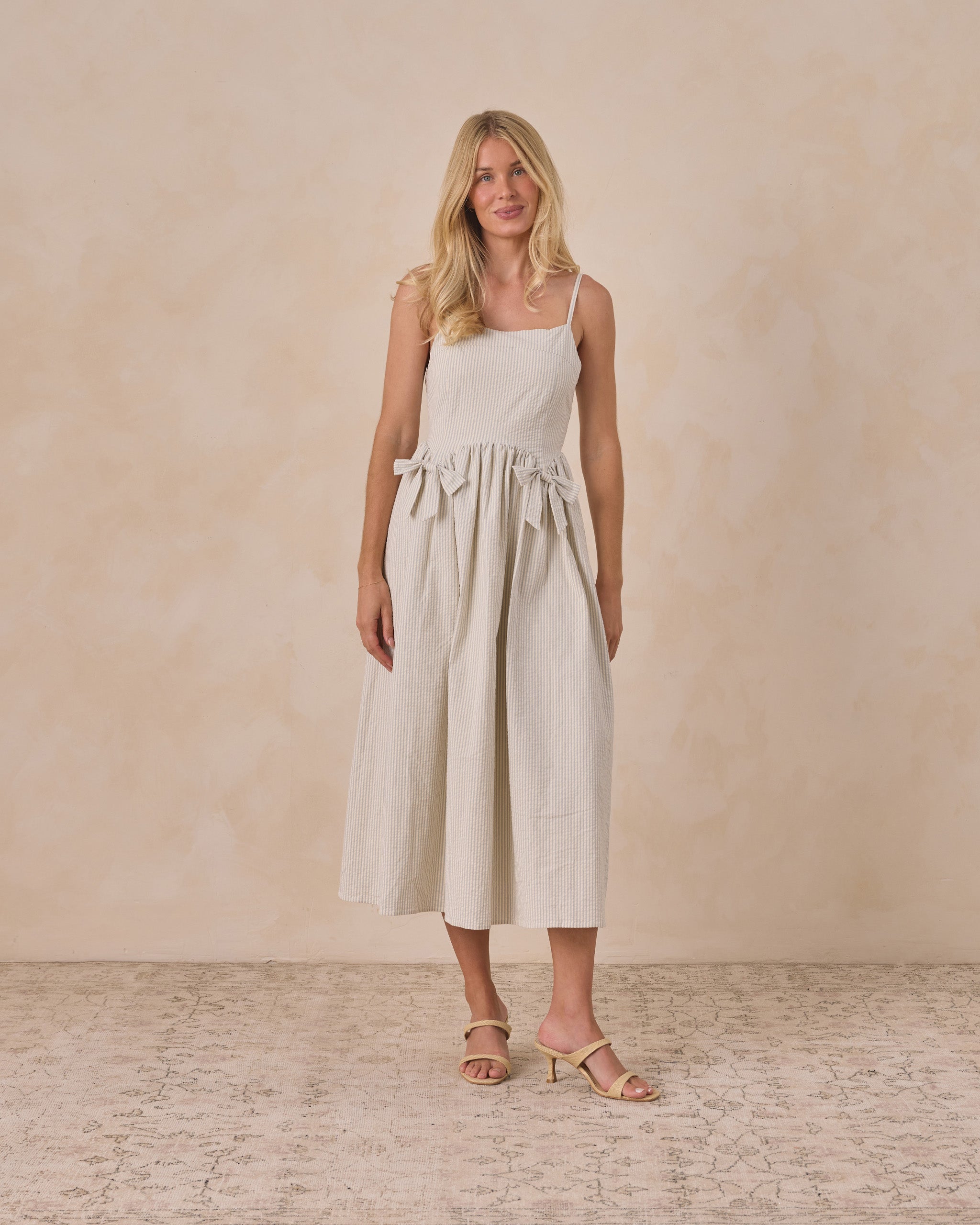 NORALEE BEATRICE MIDI DRESS - SKY STRIPE