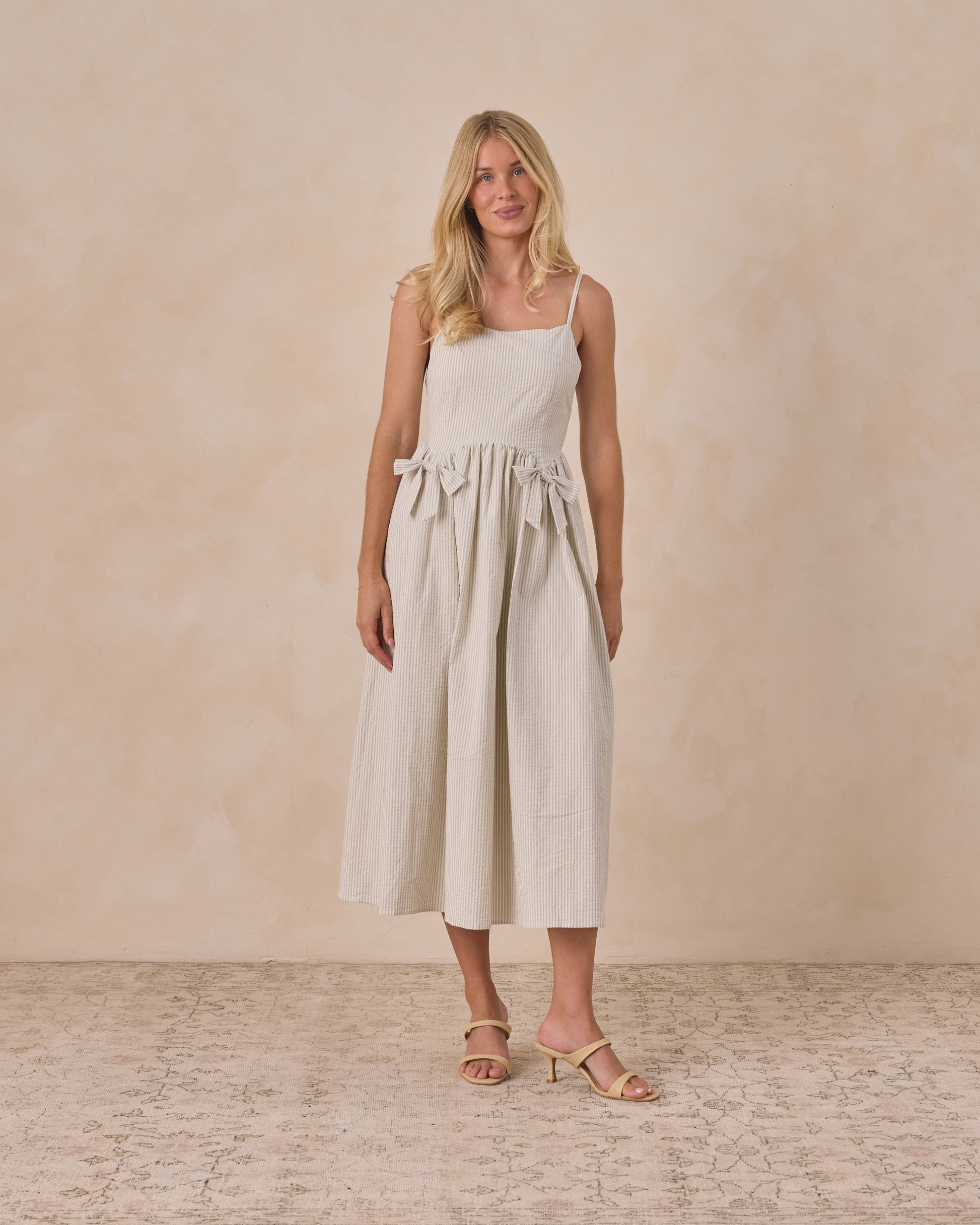 NORALEE BEATRICE MIDI DRESS - SKY STRIPE