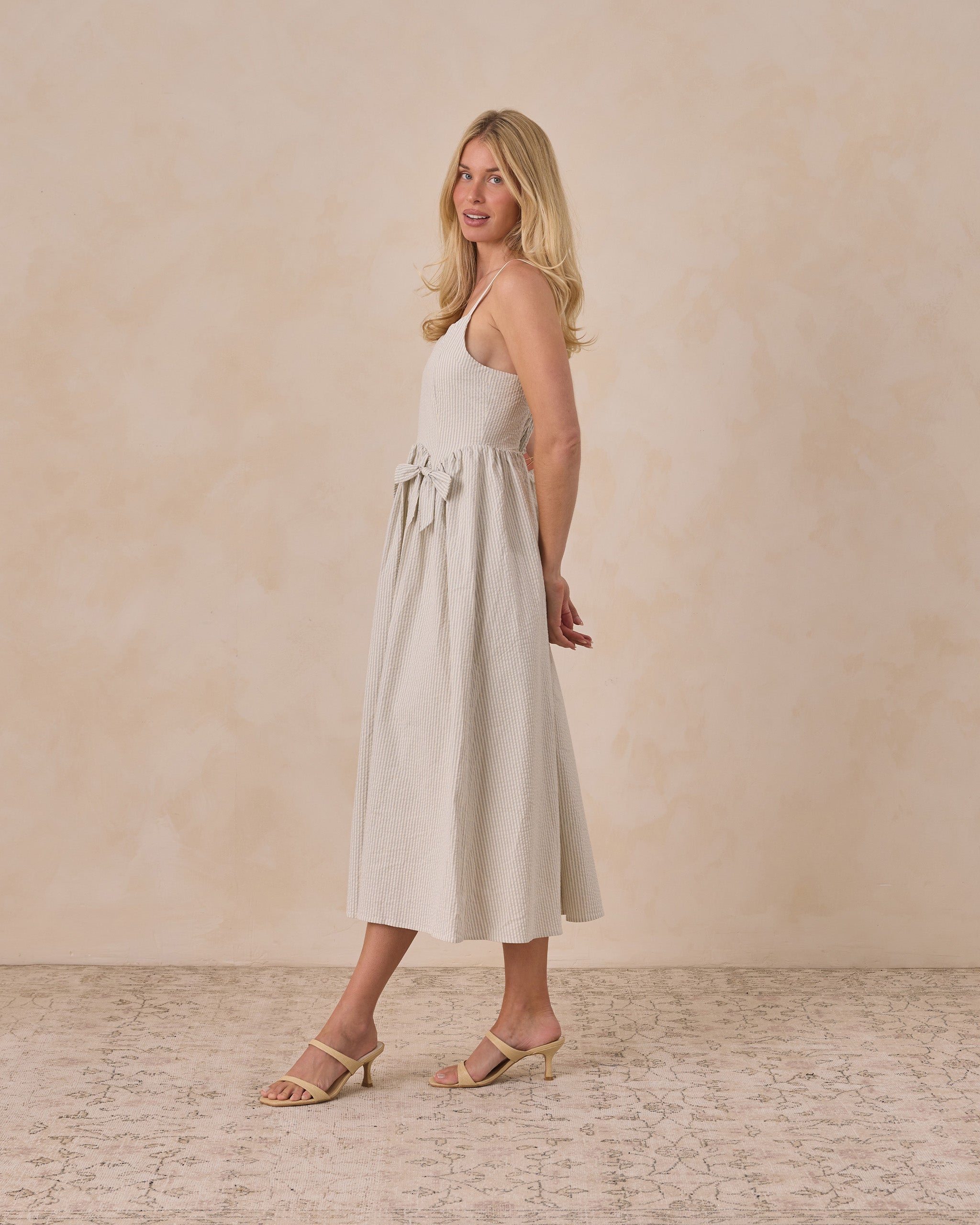 NORALEE BEATRICE MIDI DRESS - SKY STRIPE