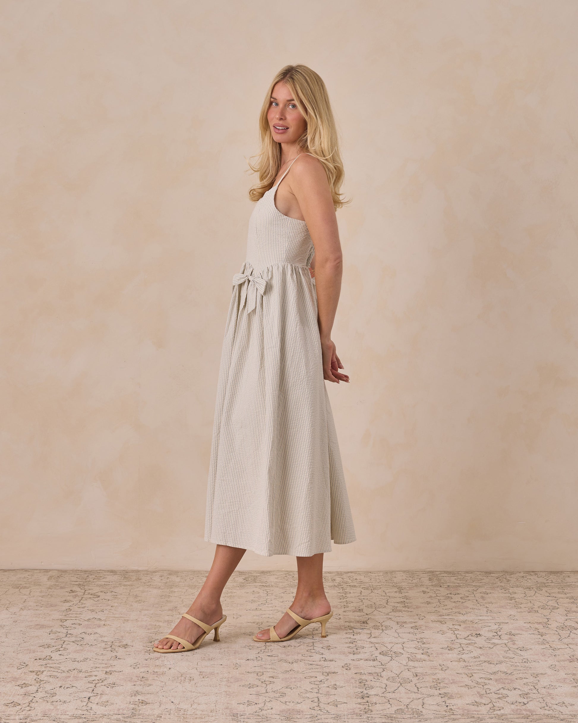 NORALEE BEATRICE MIDI DRESS - SKY STRIPE