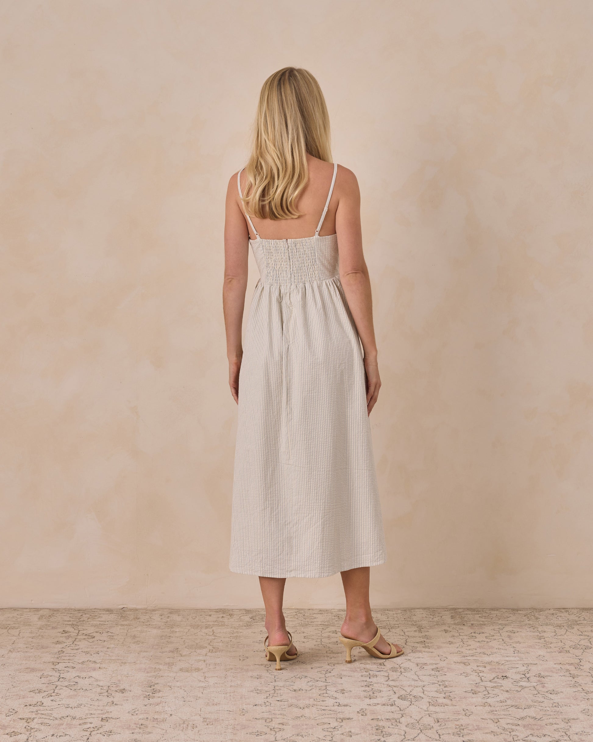 NORALEE BEATRICE MIDI DRESS - SKY STRIPE