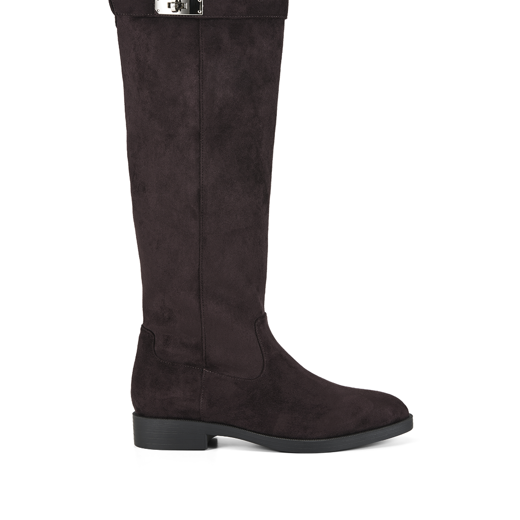 BILLINI NOEMI TALL FULL ZIP BOOT - CHOCOLATE SUEDE