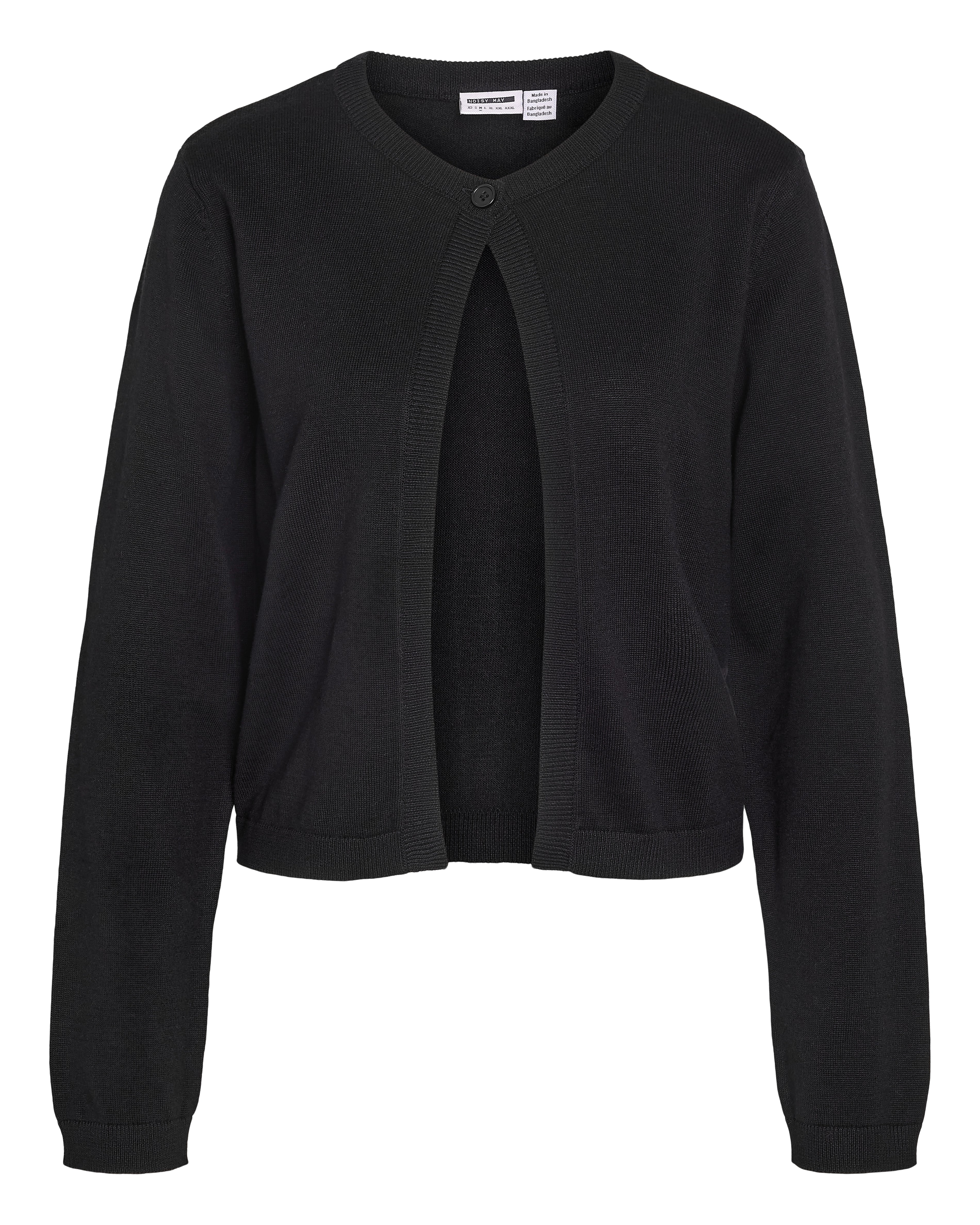 NM MAYSA LS O NECK CARDIGAN - BLACK