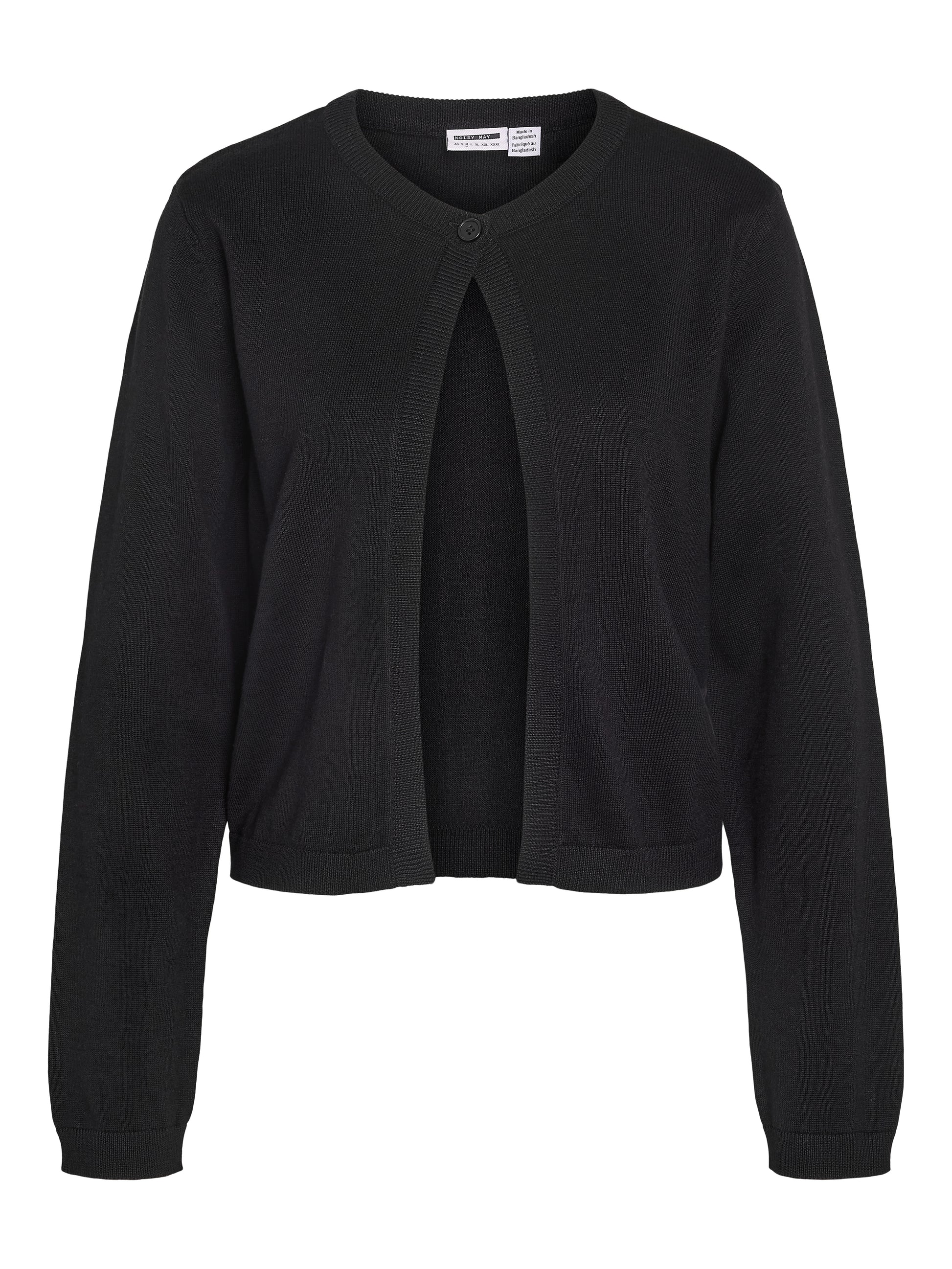NM MAYSA LS O NECK CARDIGAN - BLACK