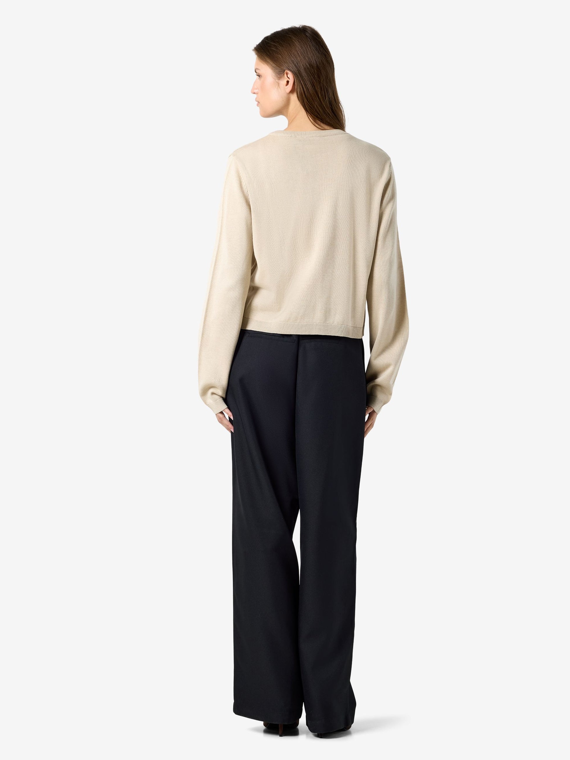 NM MAYSA LS O NECK CARDIGAN - SILVER LINING
