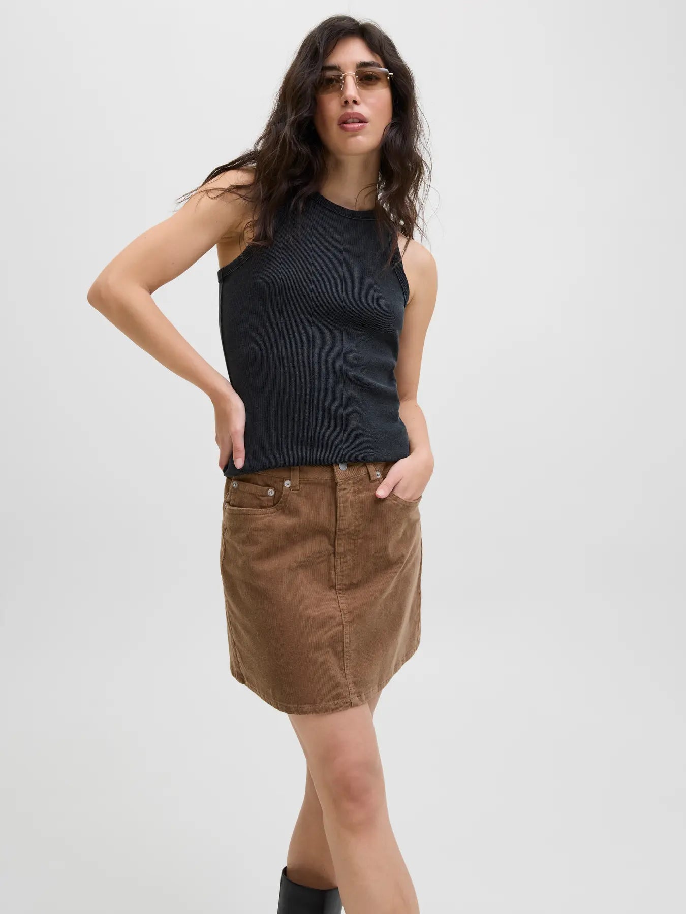 JJXX GELLY HW SKIRT - OTTER