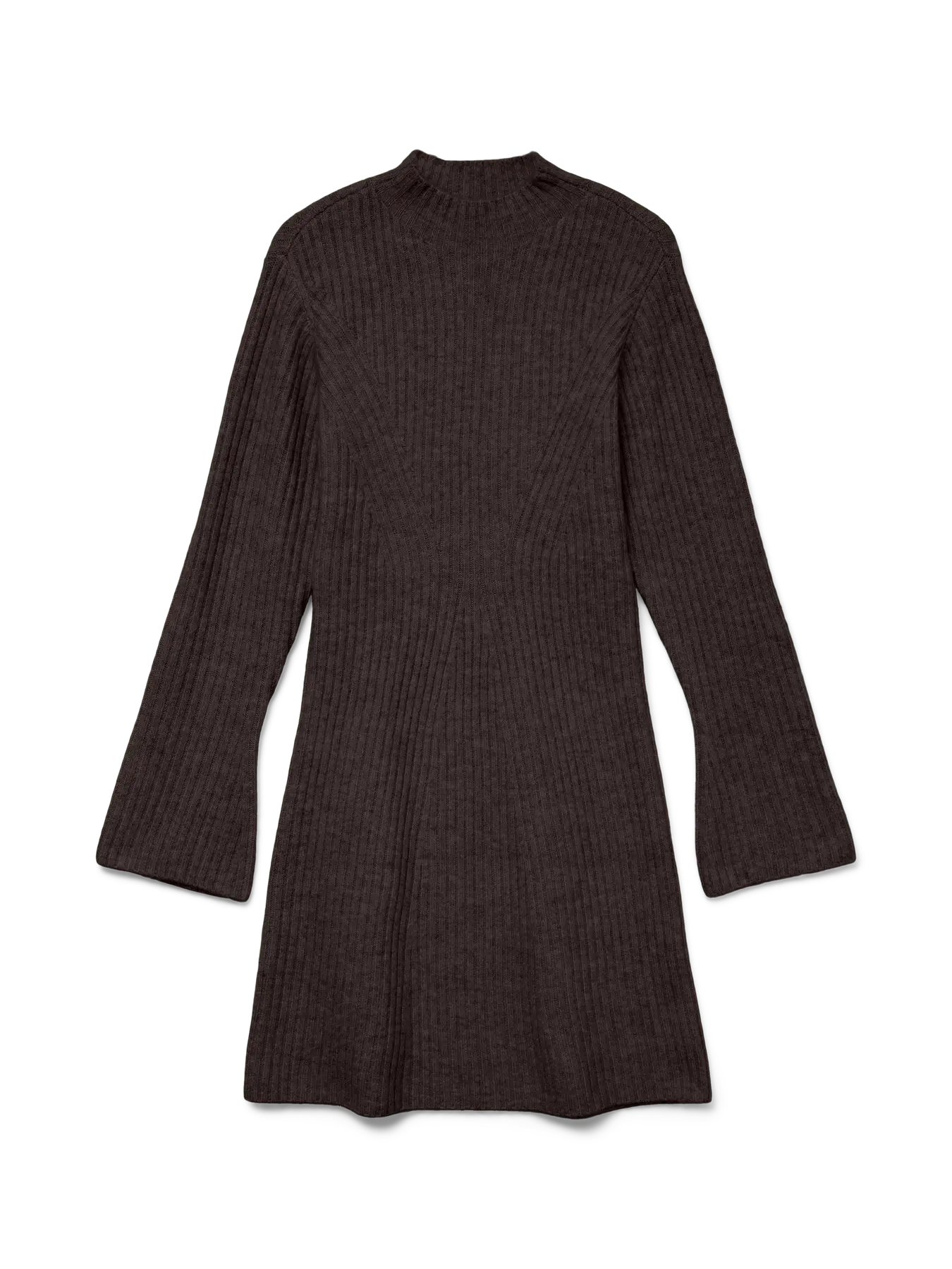 AWARE LINA LS HIGHNECK KNIT DRESS - CHOCOLATE TORTE