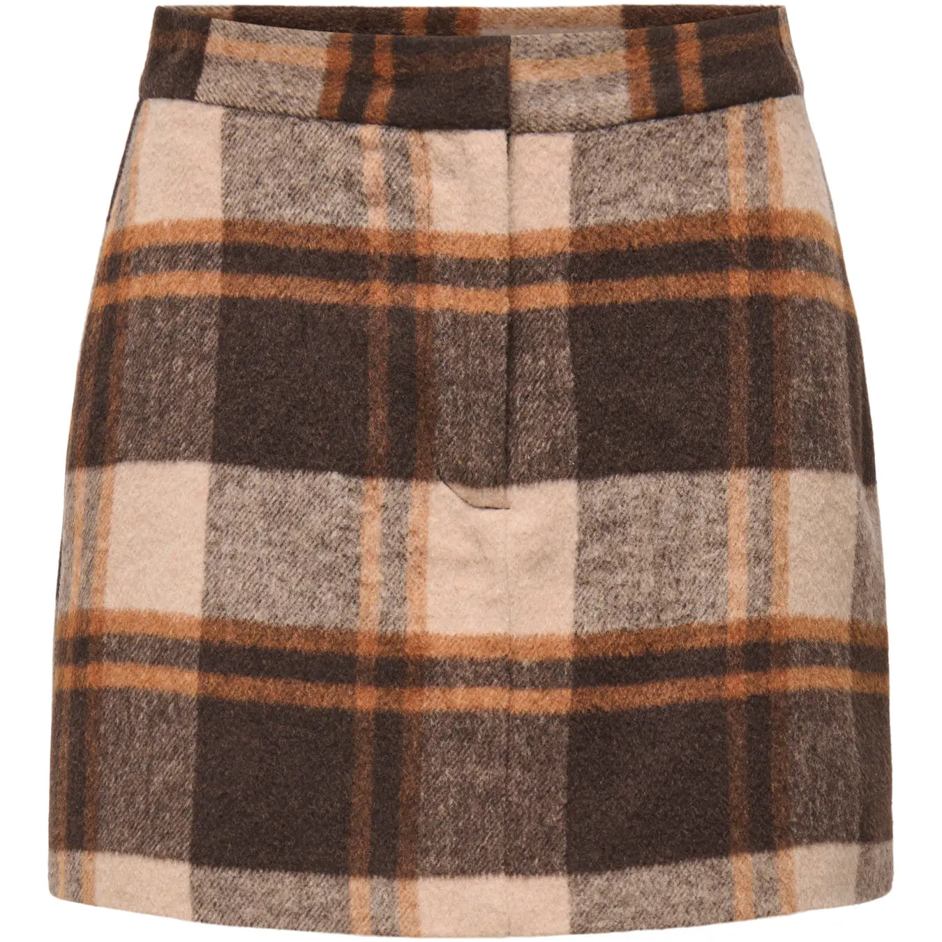 ONLY IMMY CHECK SKIRT - SILVER MINK