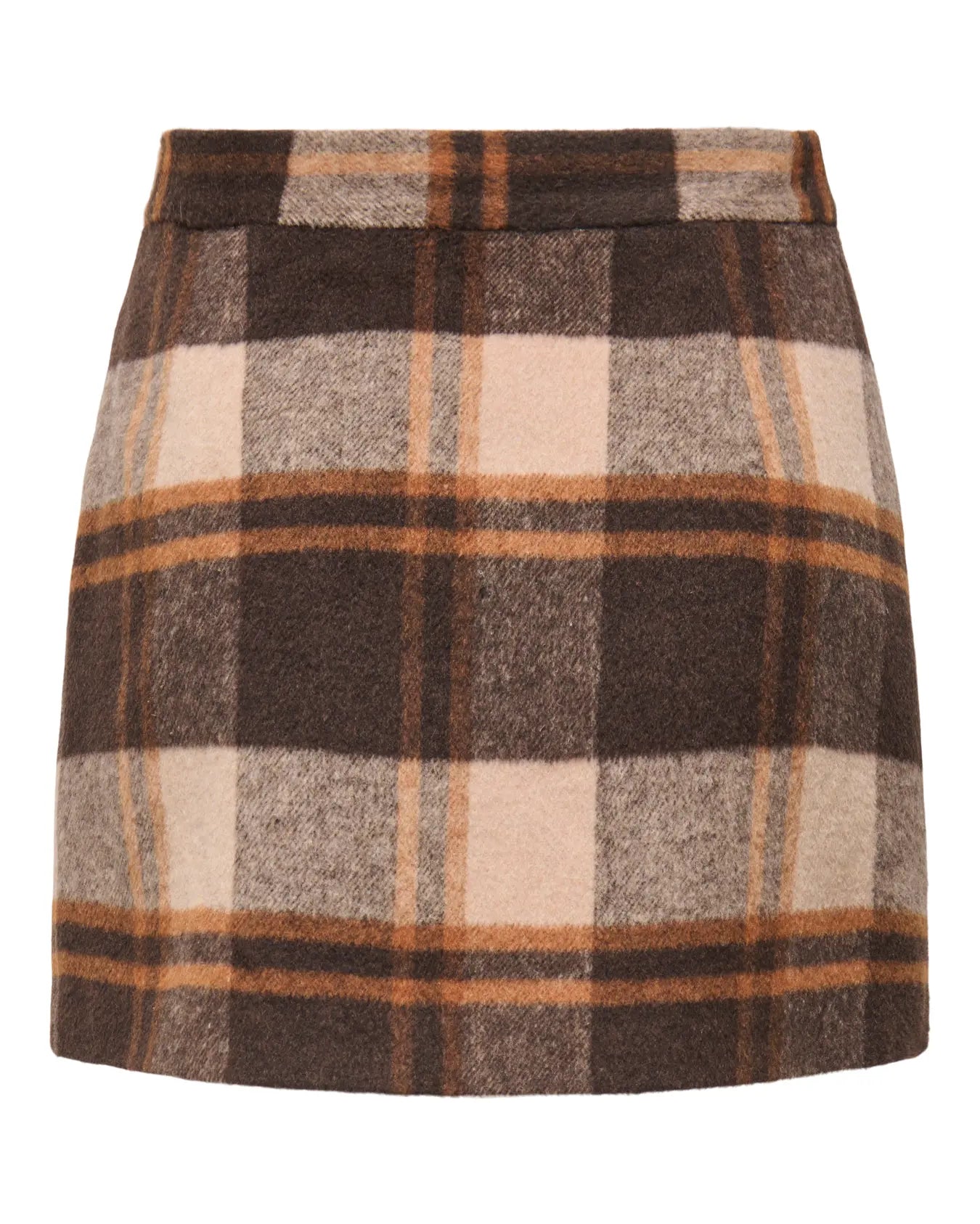 ONLY IMMY CHECK SKIRT - SILVER MINK