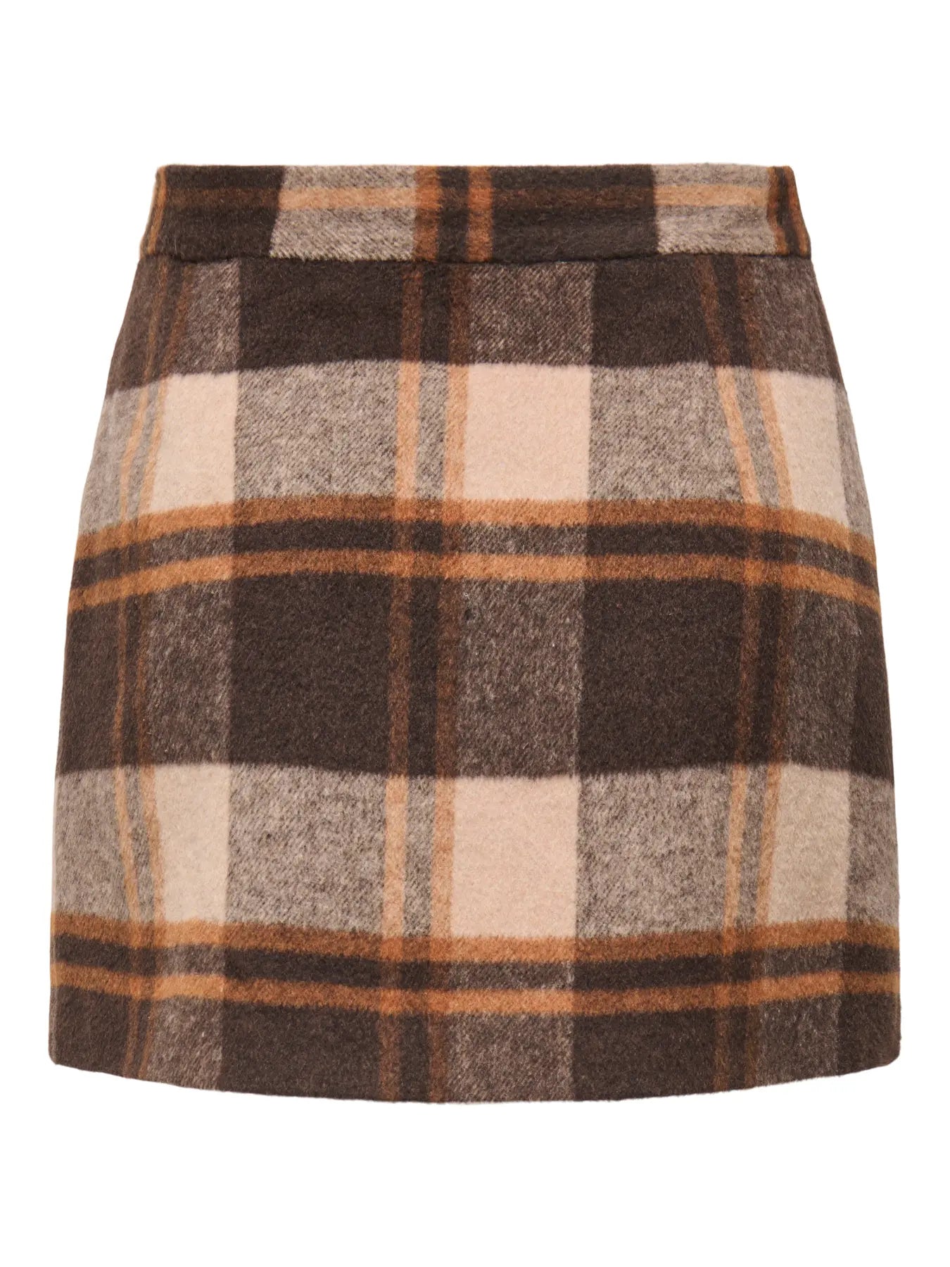 ONLY IMMY CHECK SKIRT - SILVER MINK