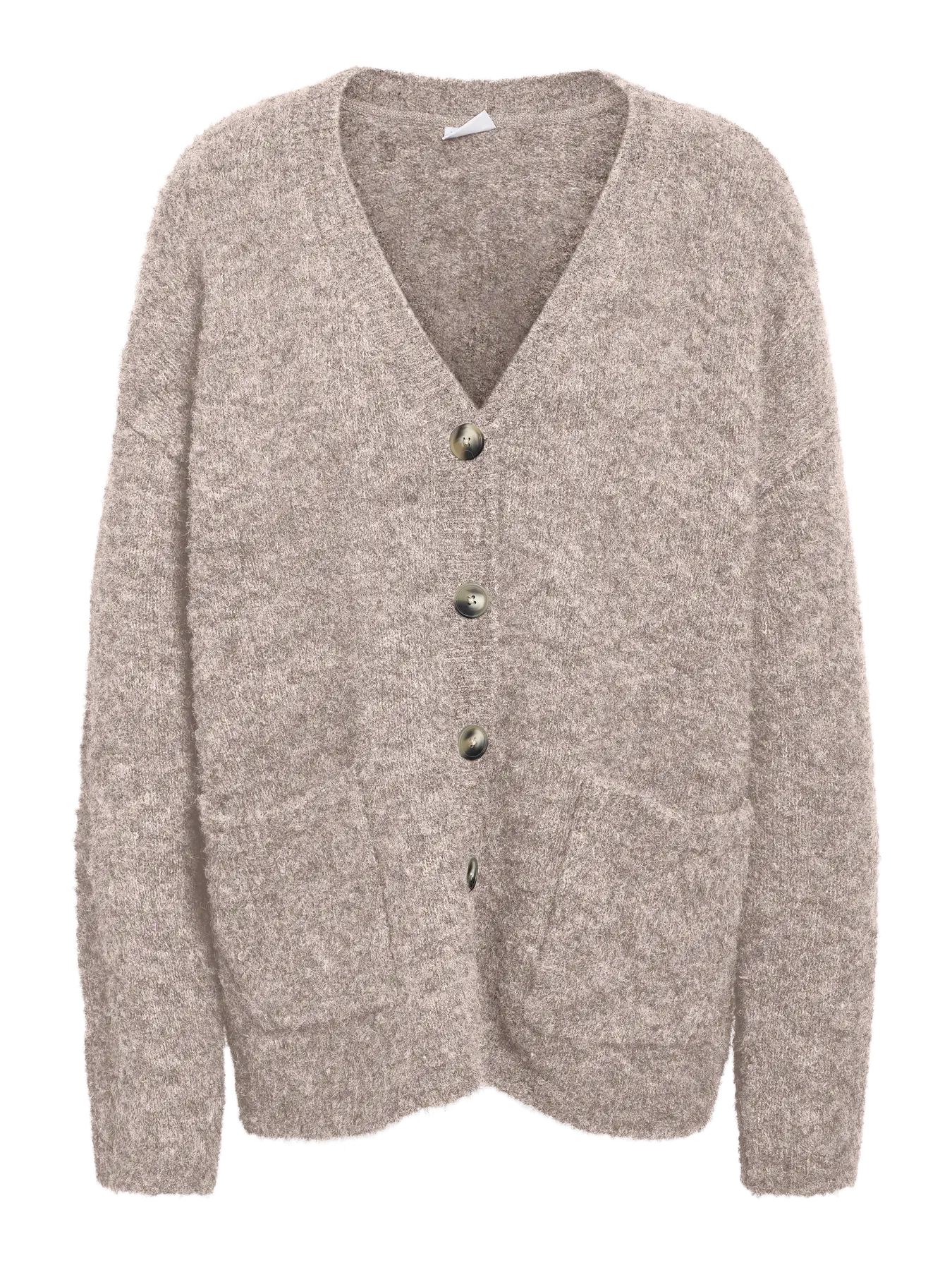 NM DOLLY LS KNIT CARDIGAN - SILVER MINK