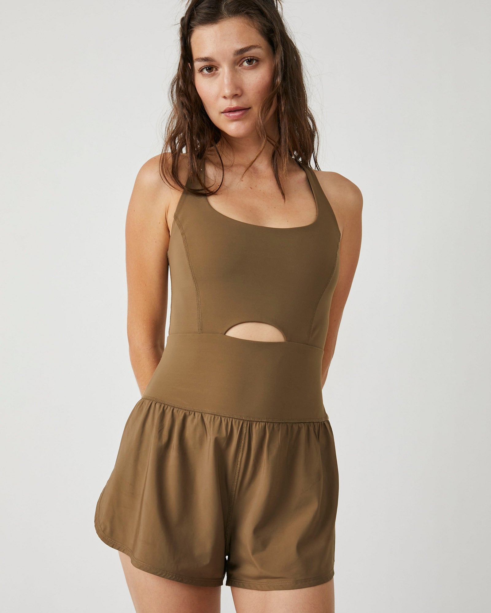 FREE PEOPLE MOVEMENT RIGHTEOUS RUNSIE - TEA LEAVES