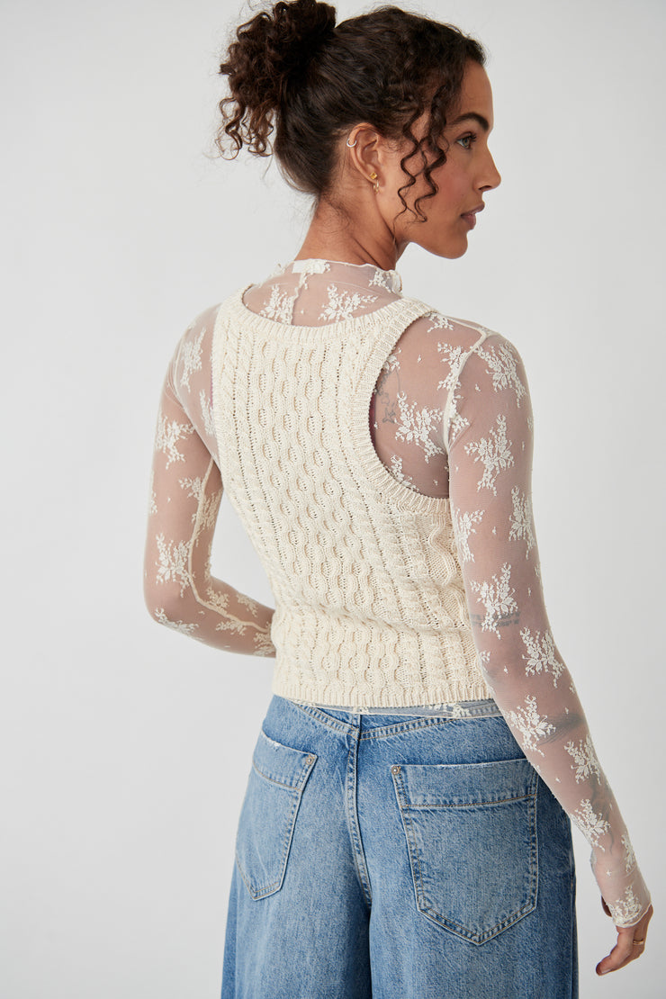 FREE PEOPLE HIGH TIDE CABLE KNIT TANK - TEA – On Trend