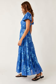 FREE PEOPLE SUNDRENCHED MAXI DRESS - SAPPHIRE COMBO