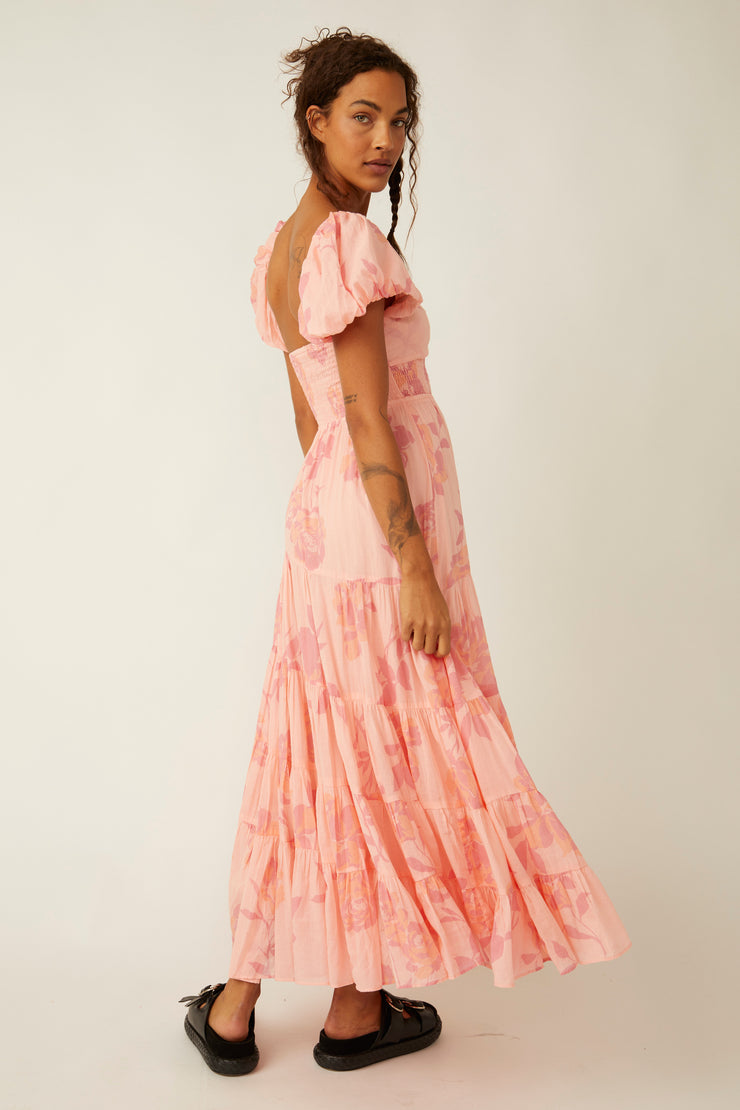 FREE PEOPLE SUNDRENCHED MAXI DRESS - PINKY COMBO