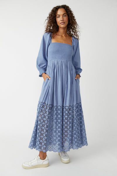 White And Blue Striped Maxi Dress – Slowliving Lifestyle