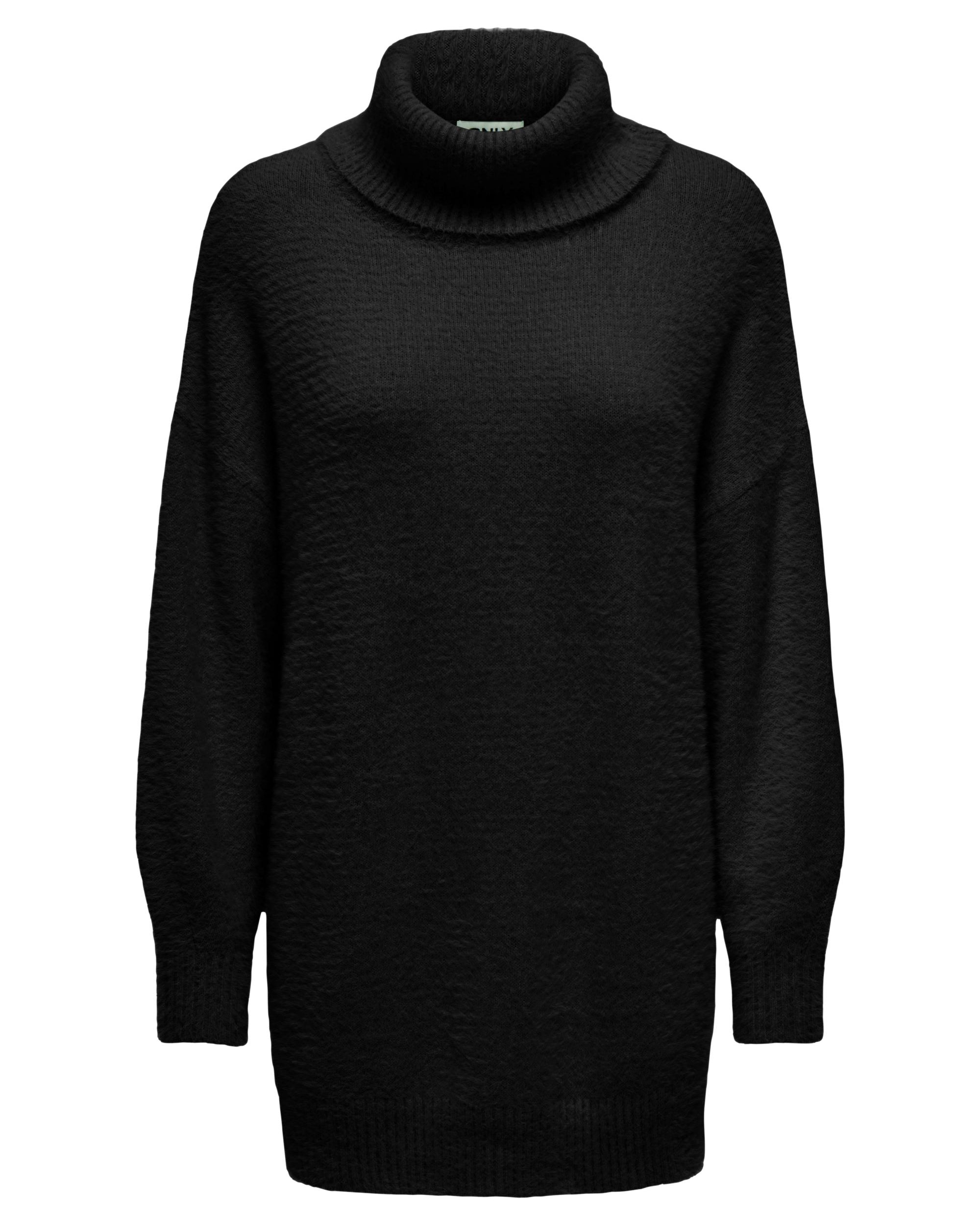 PIUMO LONG LOOSE ROLLNECK PULLOVER - BLACK