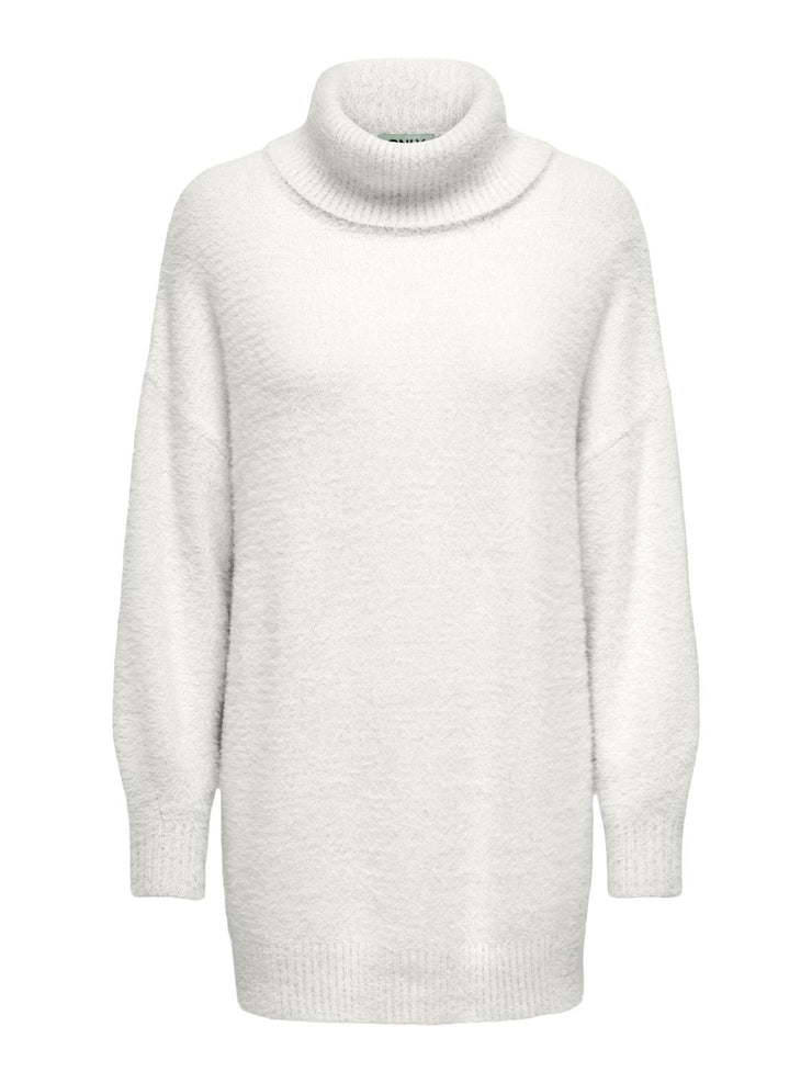 PIUMO LONG LOOSE ROLLNECK PULLOVER - CLOUD DANCER - LAST SIZE M