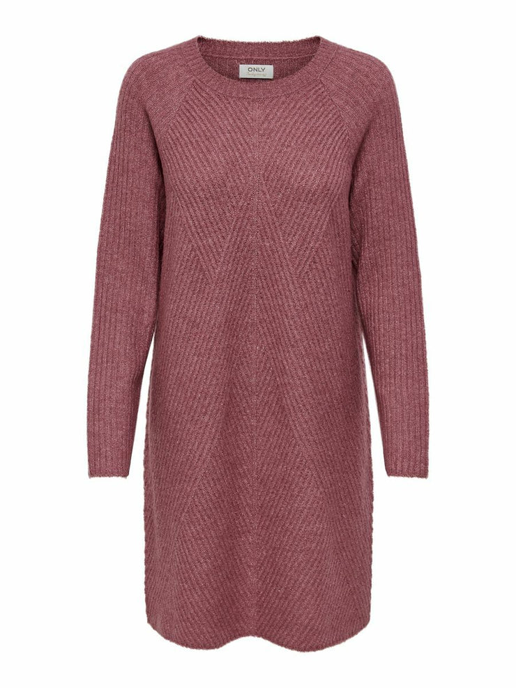 CAROL LS SWEATER DRESS - CRUSHED BERRY