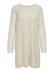 CAROLE LS SWEATER DRESS - WHITECAP GREY