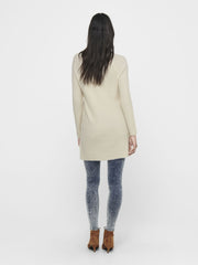 CAROL LS SWEATER DRESS - LIGHT GREY MELANGE