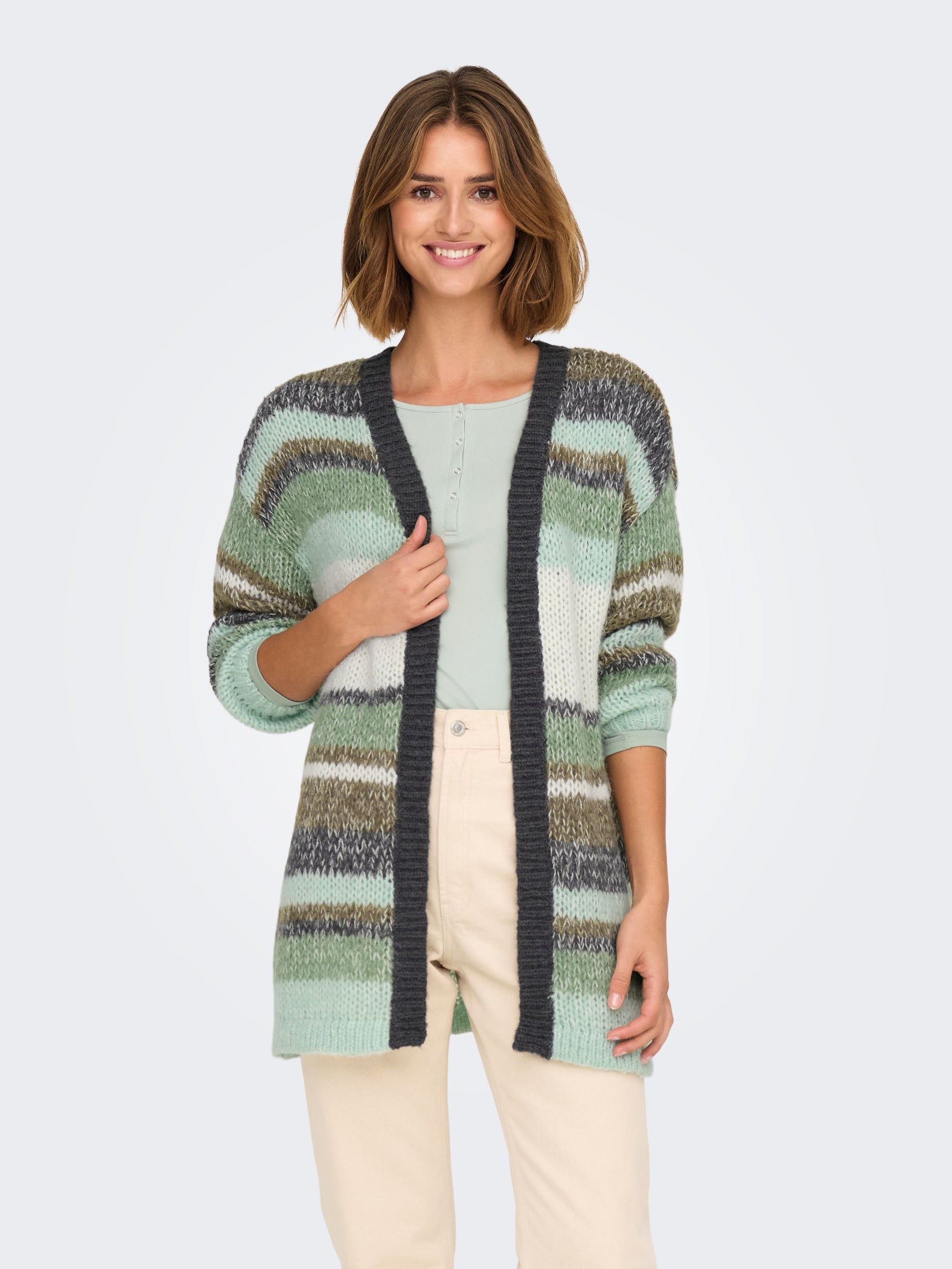 ALYSSA LONG CARDIGAN - MAGNET STRIPES