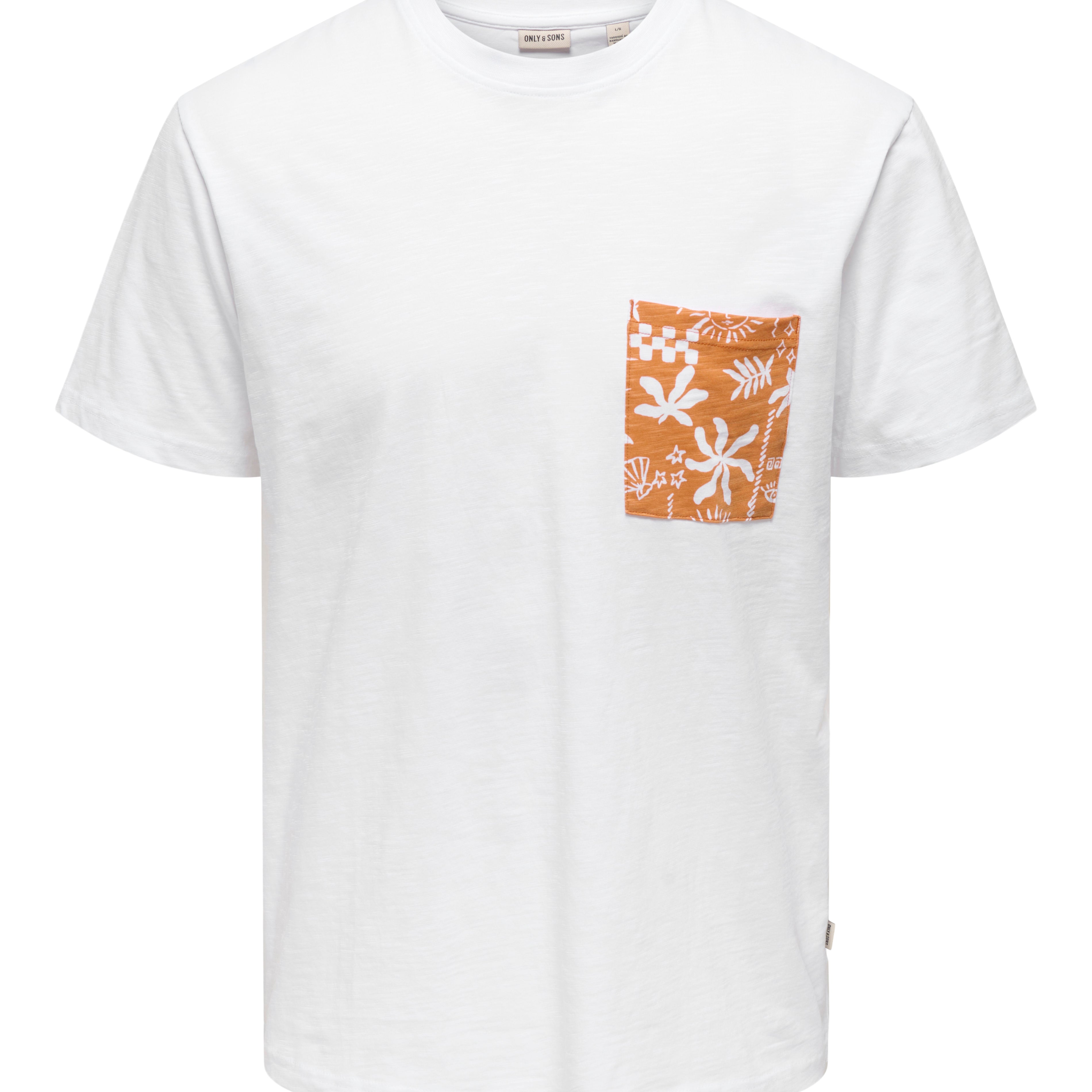 ONLY + SONS SPERRY POCKET TEE - BRIGHT WHITE