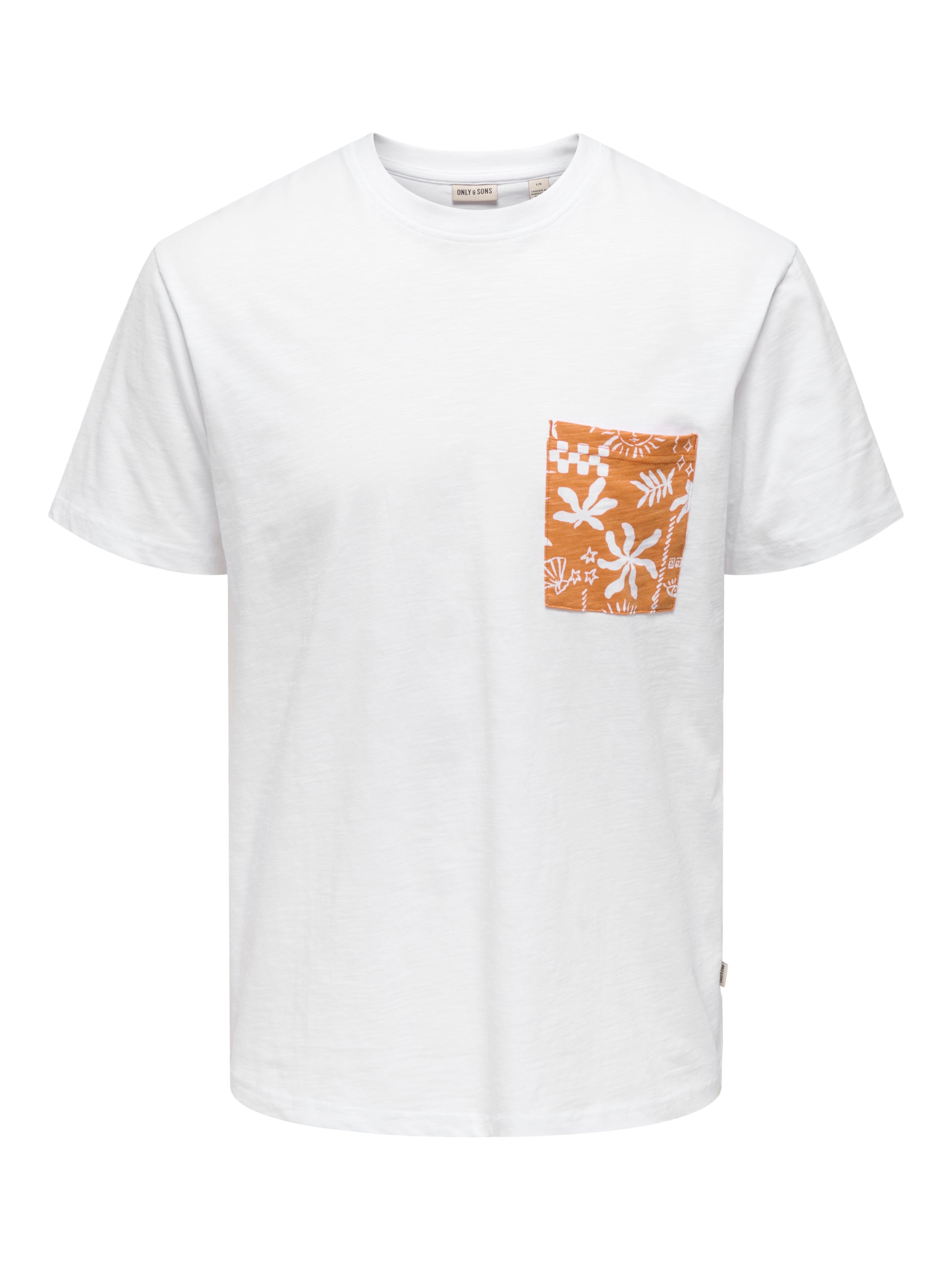 ONLY + SONS SPERRY POCKET TEE - BRIGHT WHITE
