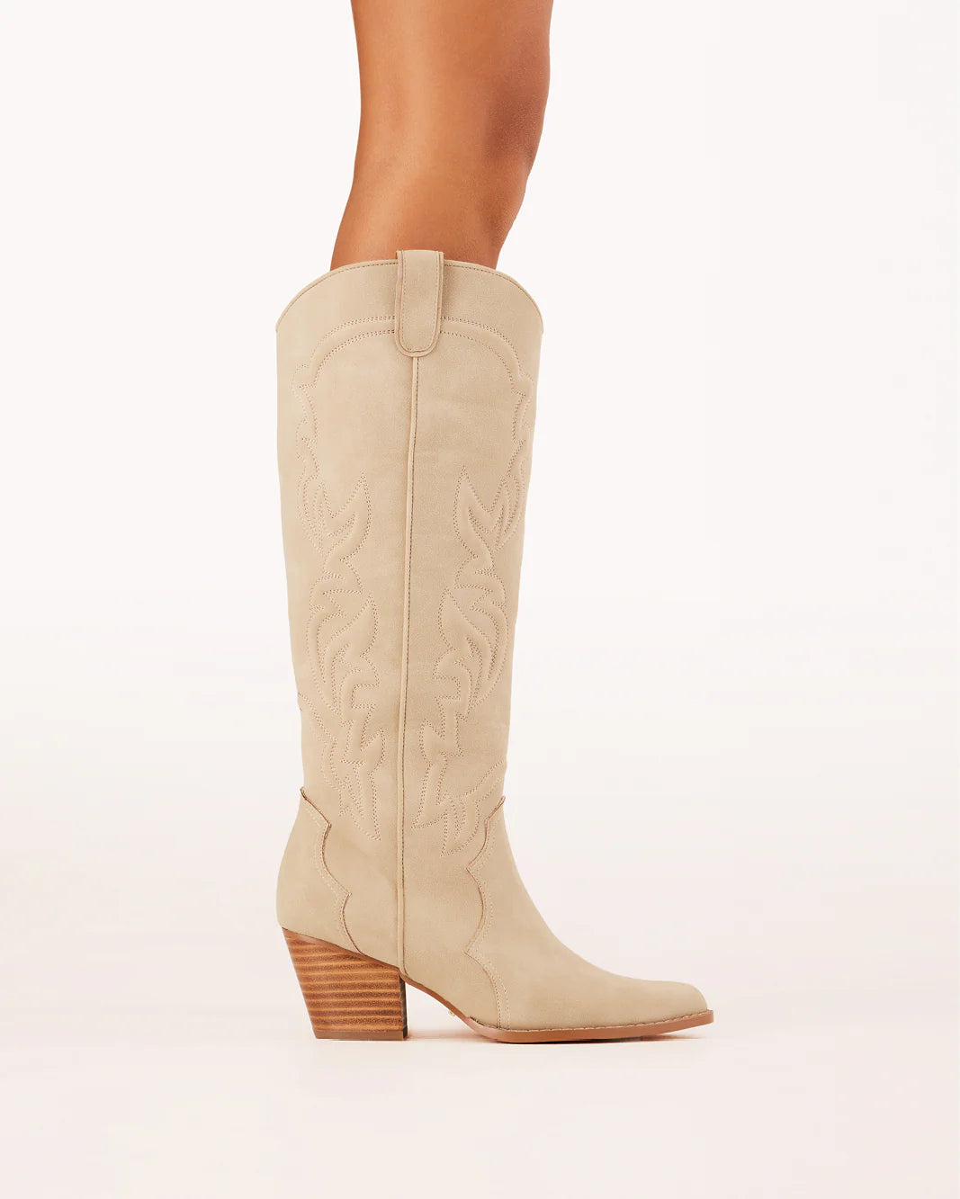 BILLINI PARKIN WESTERN BOOT - LIGHT TAUPE SUEDE