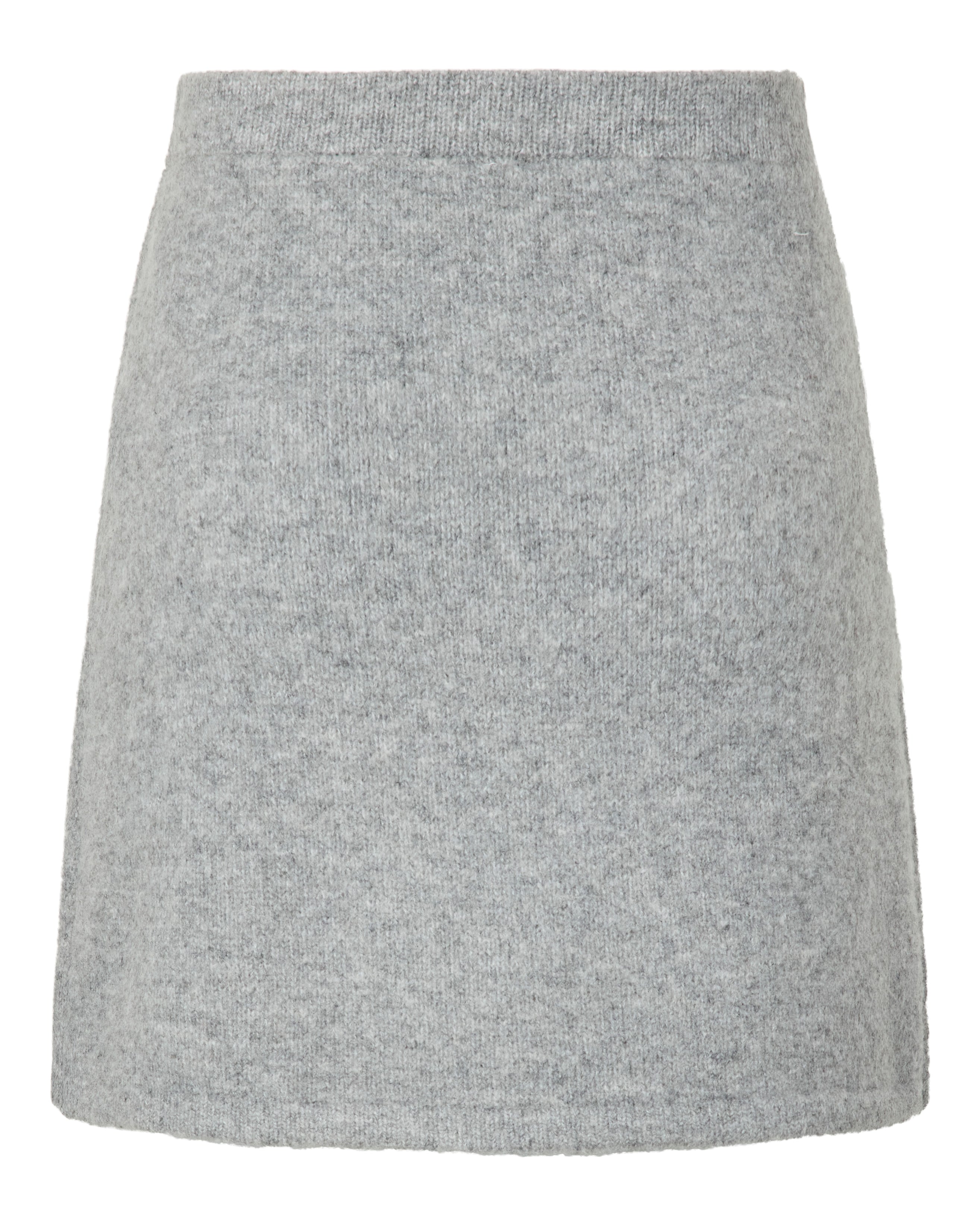 PIECES AICO BUTTON KNIT SKIRT - MEDIUM GREY MELANGE