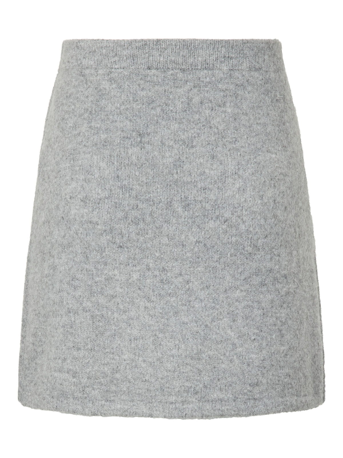 PIECES AICO BUTTON KNIT SKIRT - MEDIUM GREY MELANGE