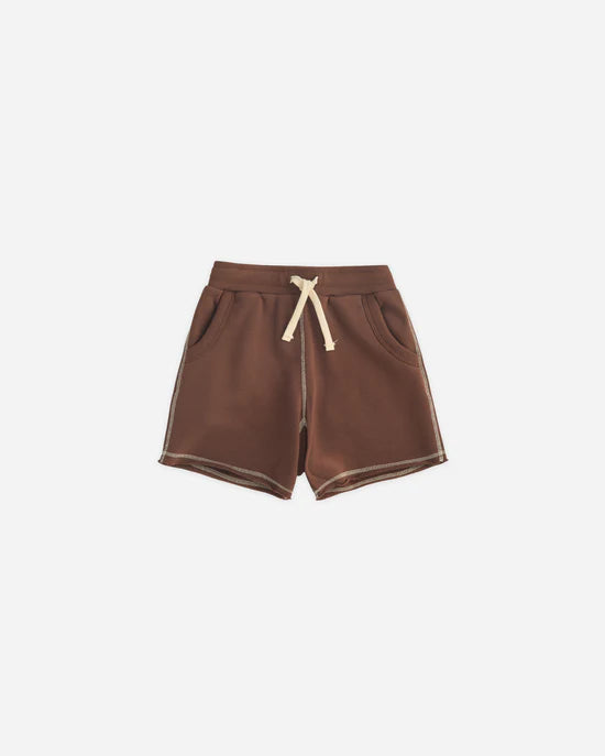 RYLEE + CRU VENTURA SHORTS - CHOCOLATE