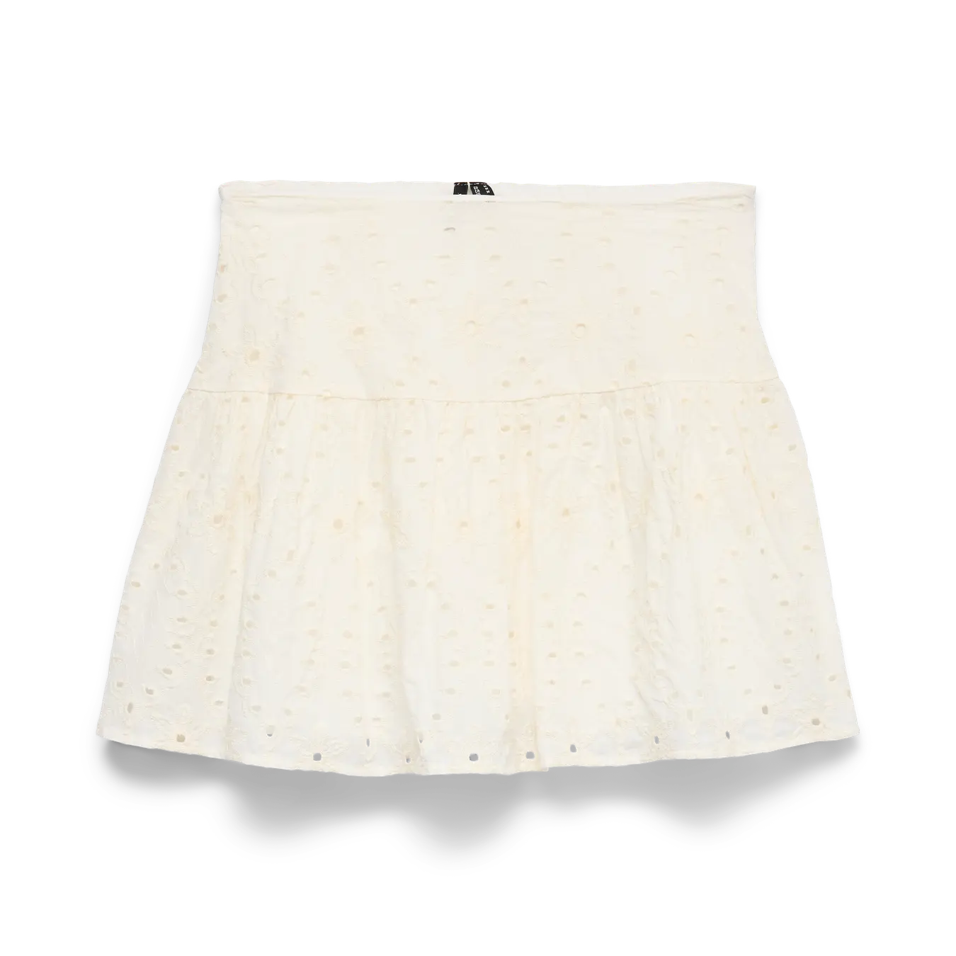 VM HAY EYELET SHORT SKIRT - SNOW WHITE