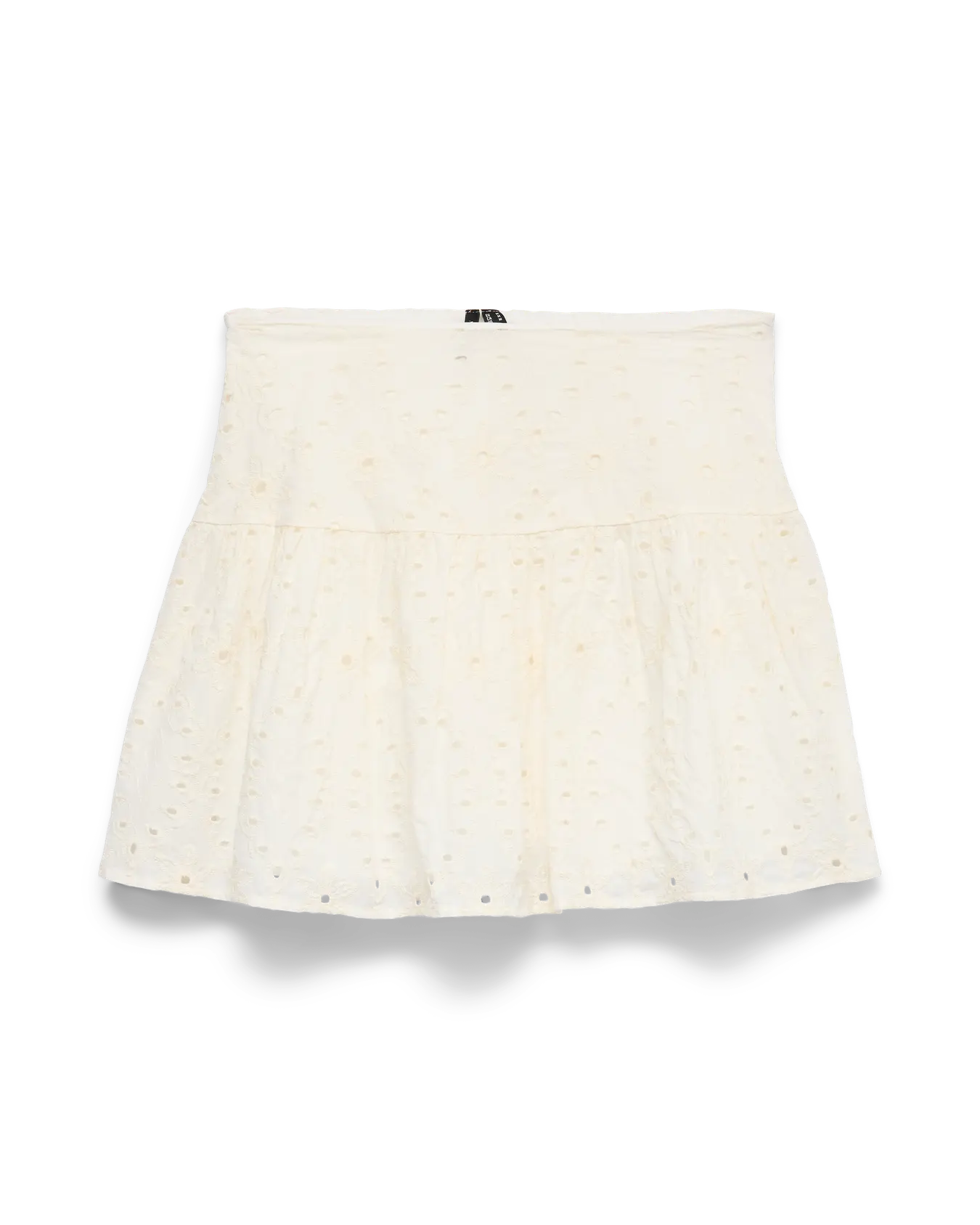VM HAY EYELET SHORT SKIRT - SNOW WHITE