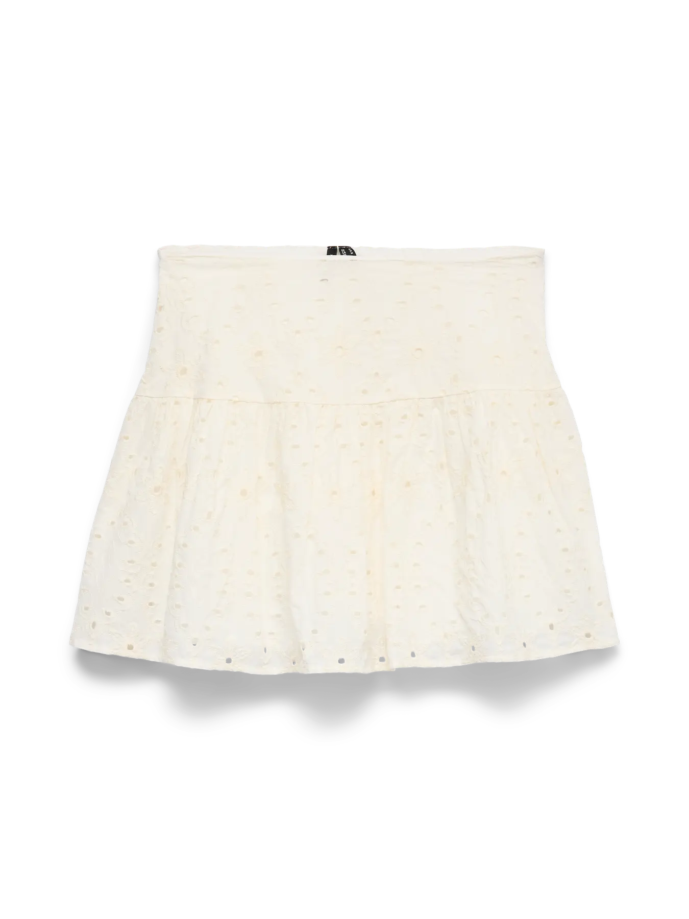 VM HAY EYELET SHORT SKIRT - SNOW WHITE