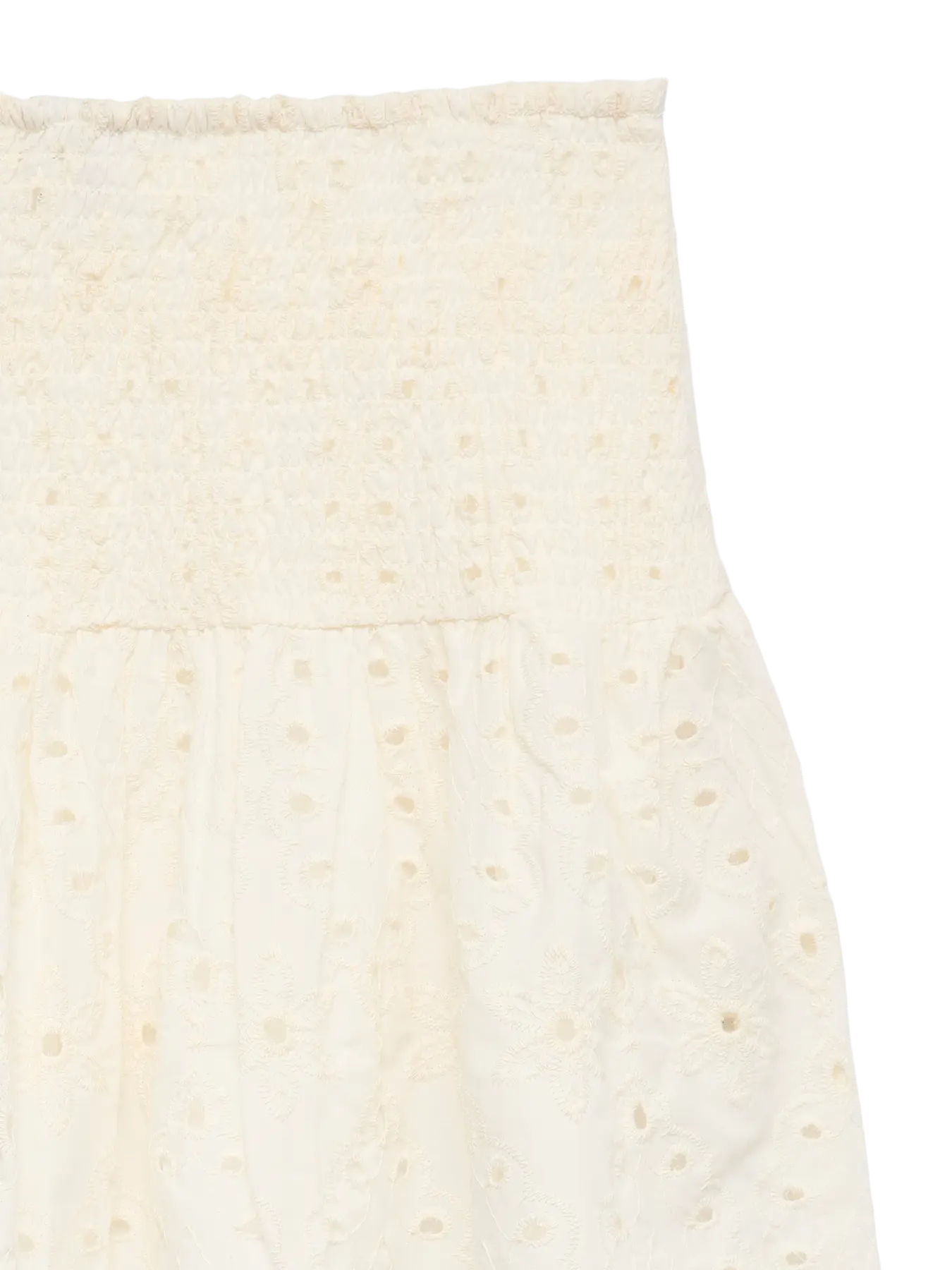 VM HAY EYELET SHORT SKIRT - SNOW WHITE