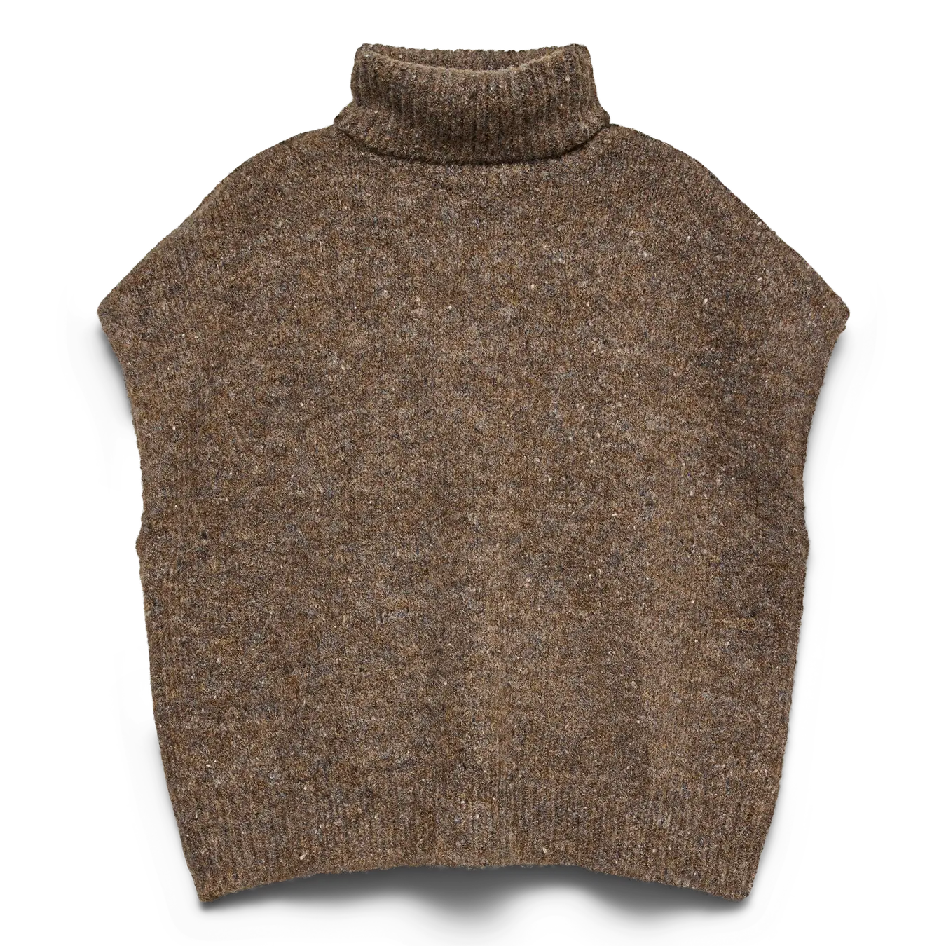 VM INGRID ROLLNECK VEST - COCOA MELANGE