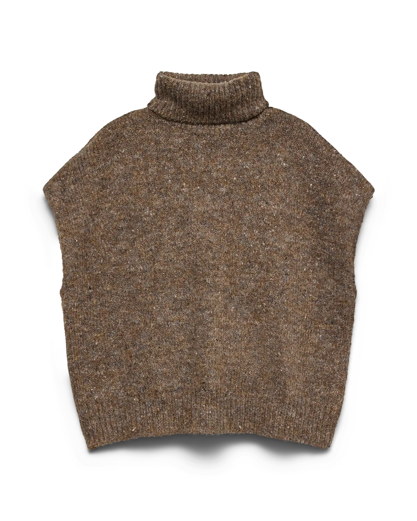 VM INGRID ROLLNECK VEST - COCOA MELANGE