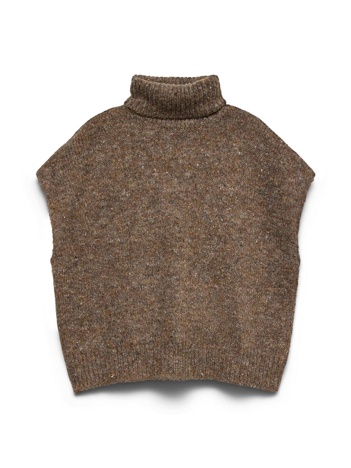 VM INGRID ROLLNECK VEST - COCOA MELANGE